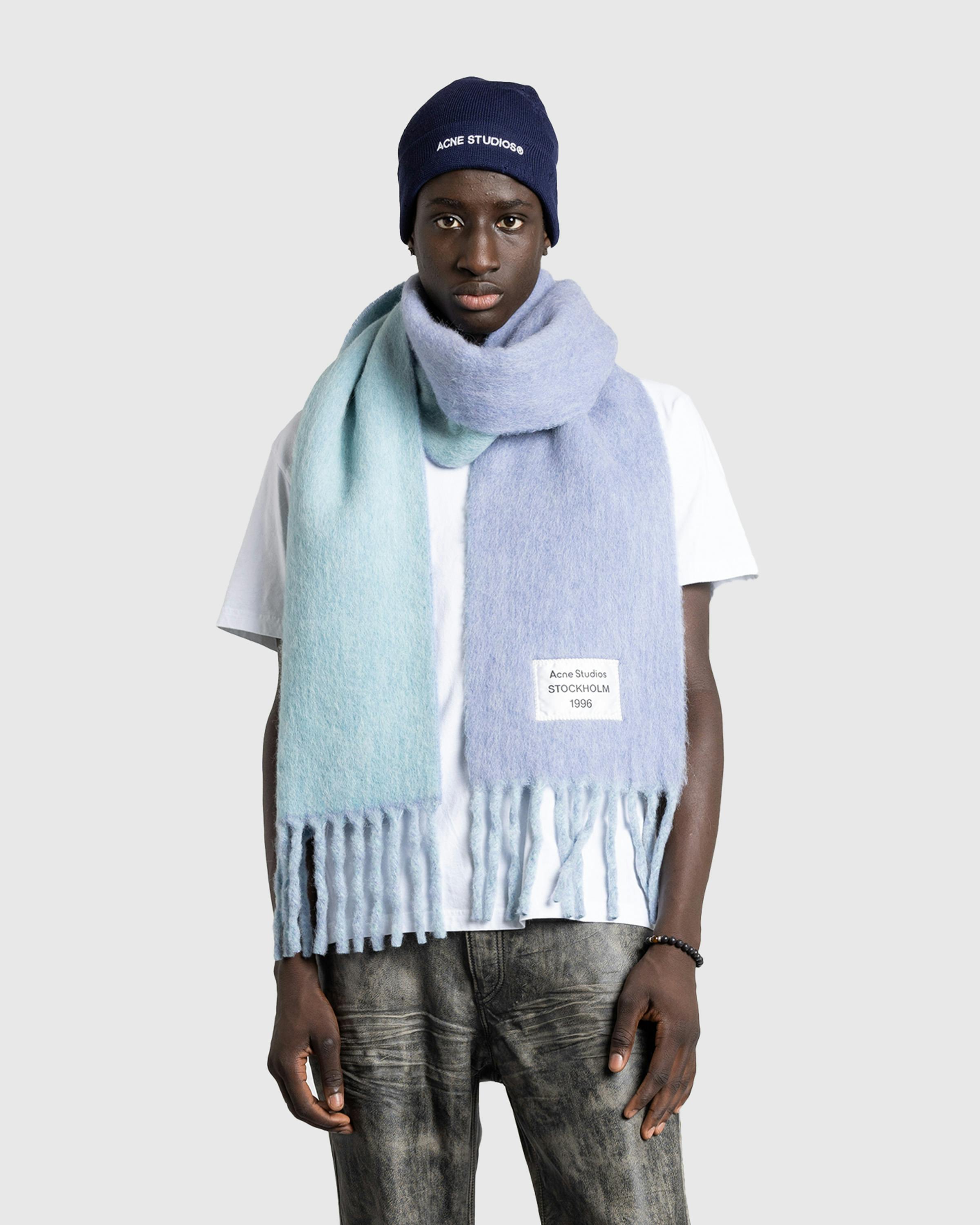 Acne Studios – Fringed Scarf Blue/Light Blue - Knits - Blue - Image 4