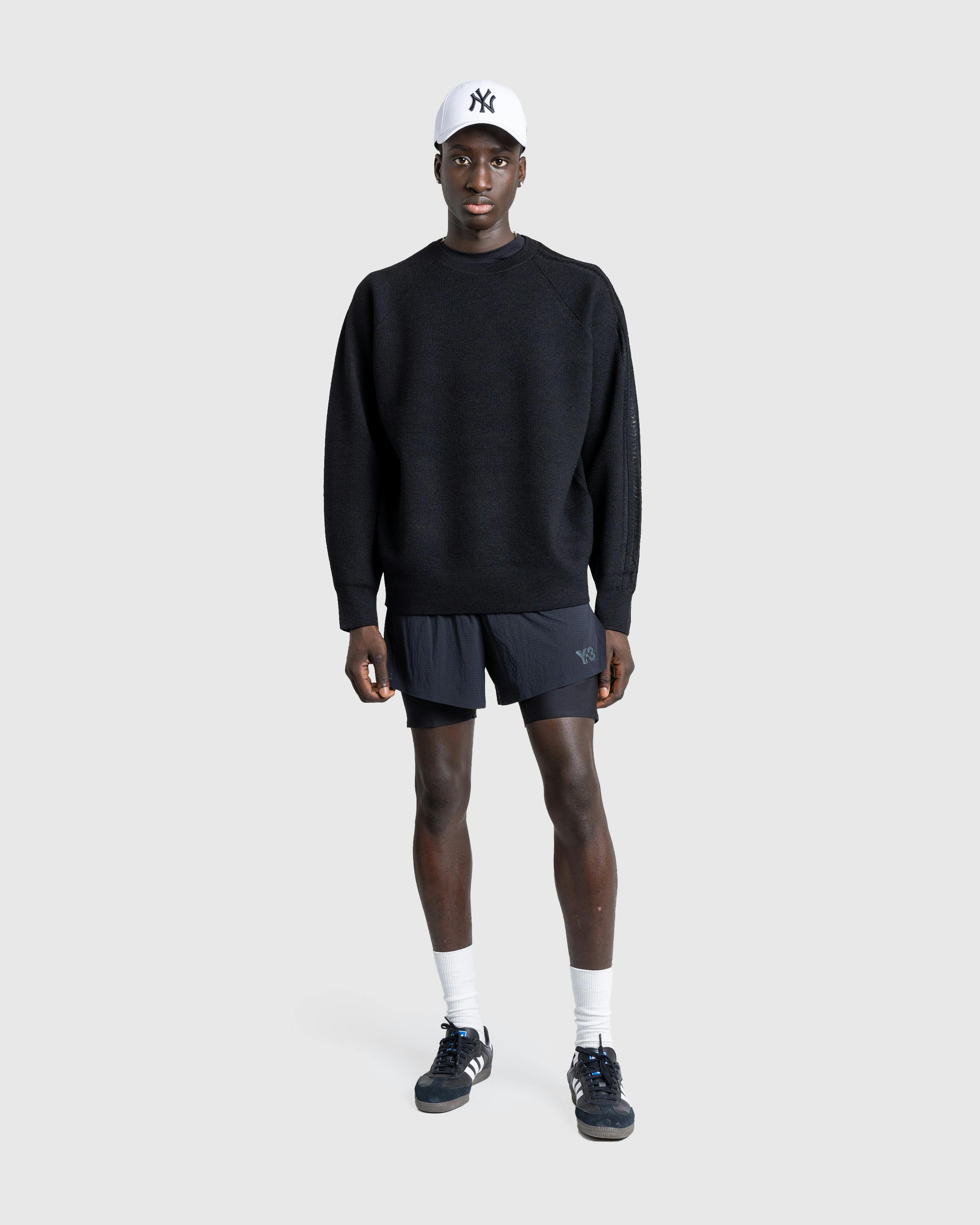 Y-3 – Logo Knit Crew Sweatshirt Black - Crewnecks - Image 3