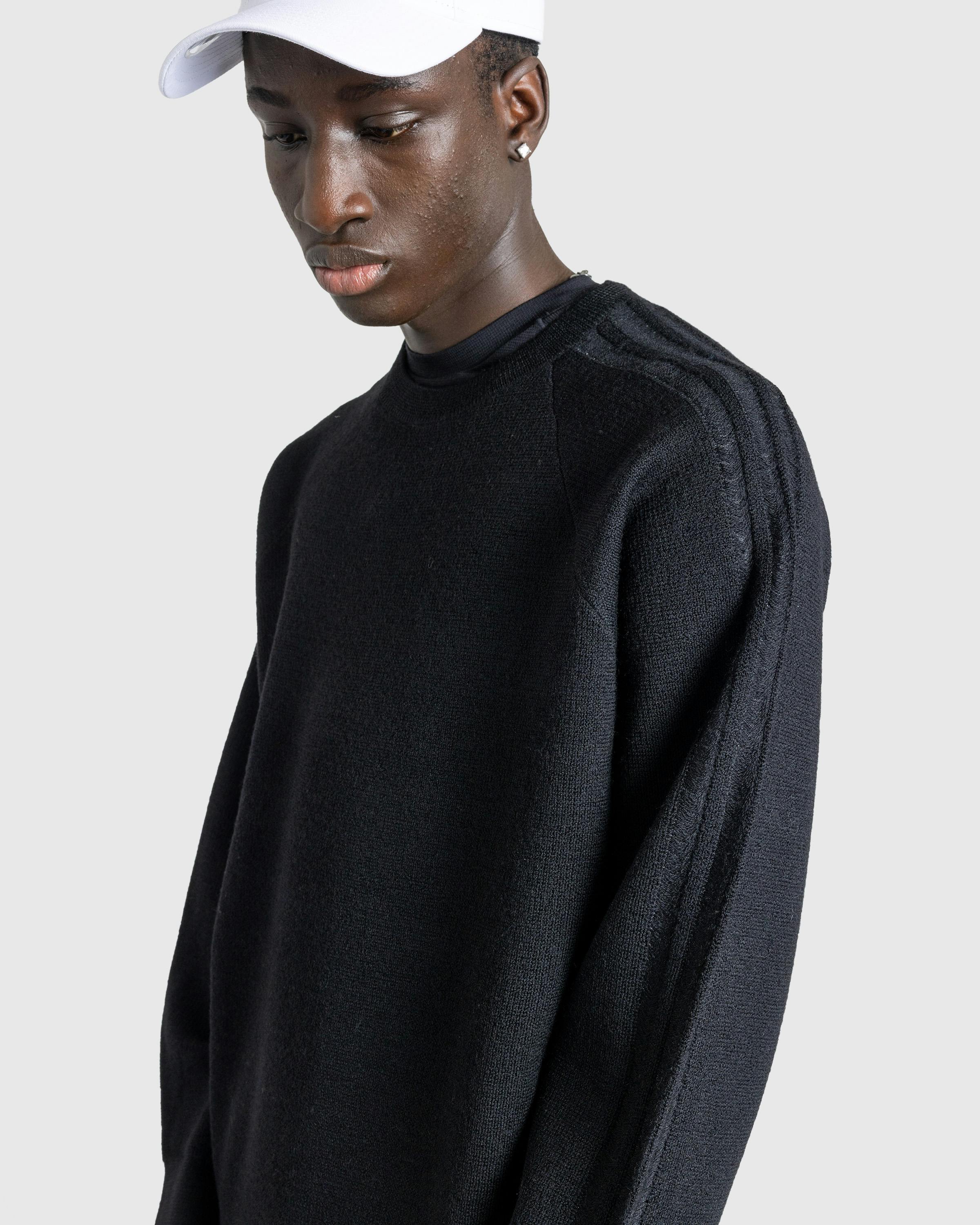 Y-3 – Logo Knit Crew Sweatshirt Black - Crewnecks - Image 5