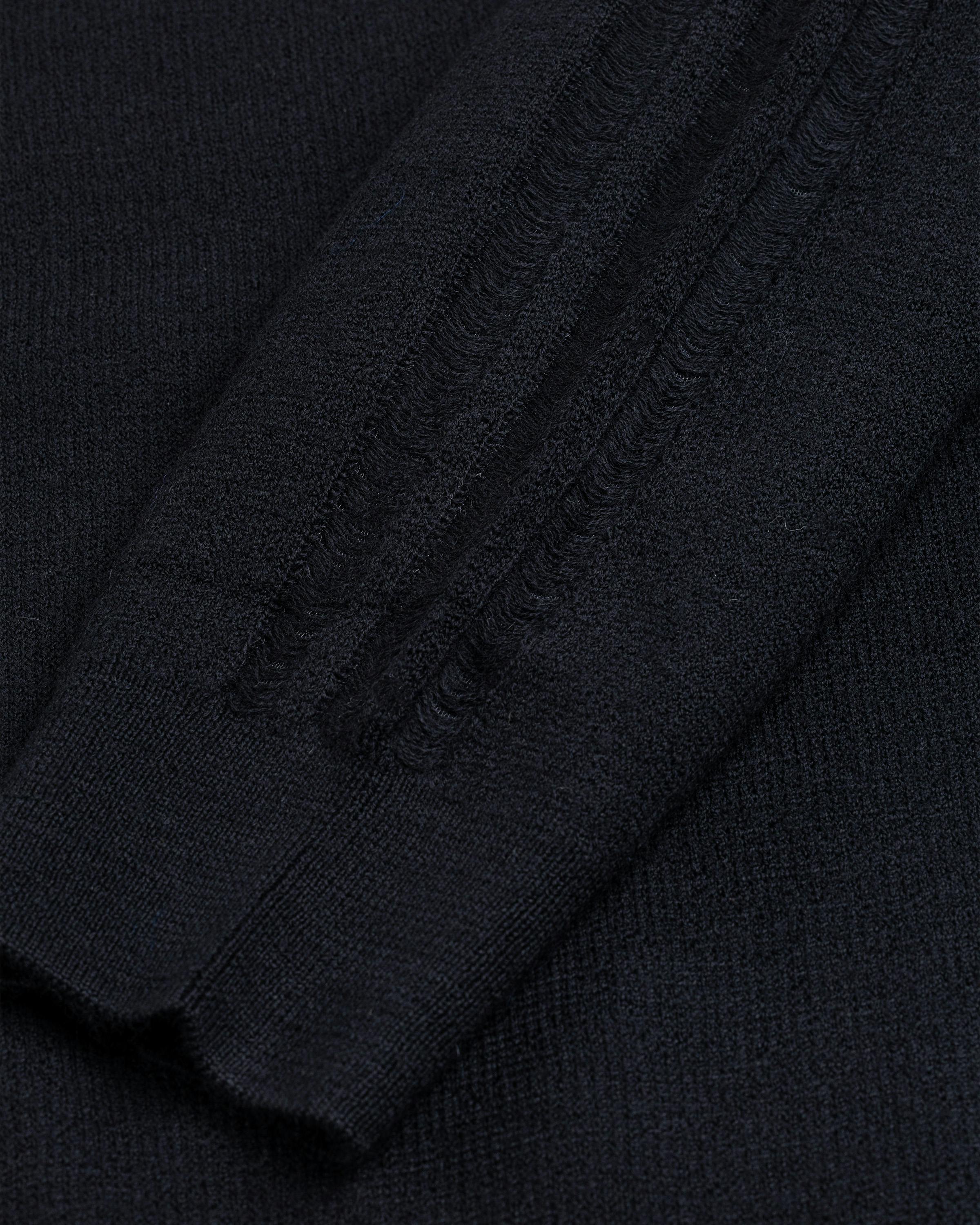 Y-3 – Logo Knit Crew Sweatshirt Black - Crewnecks - Image 7