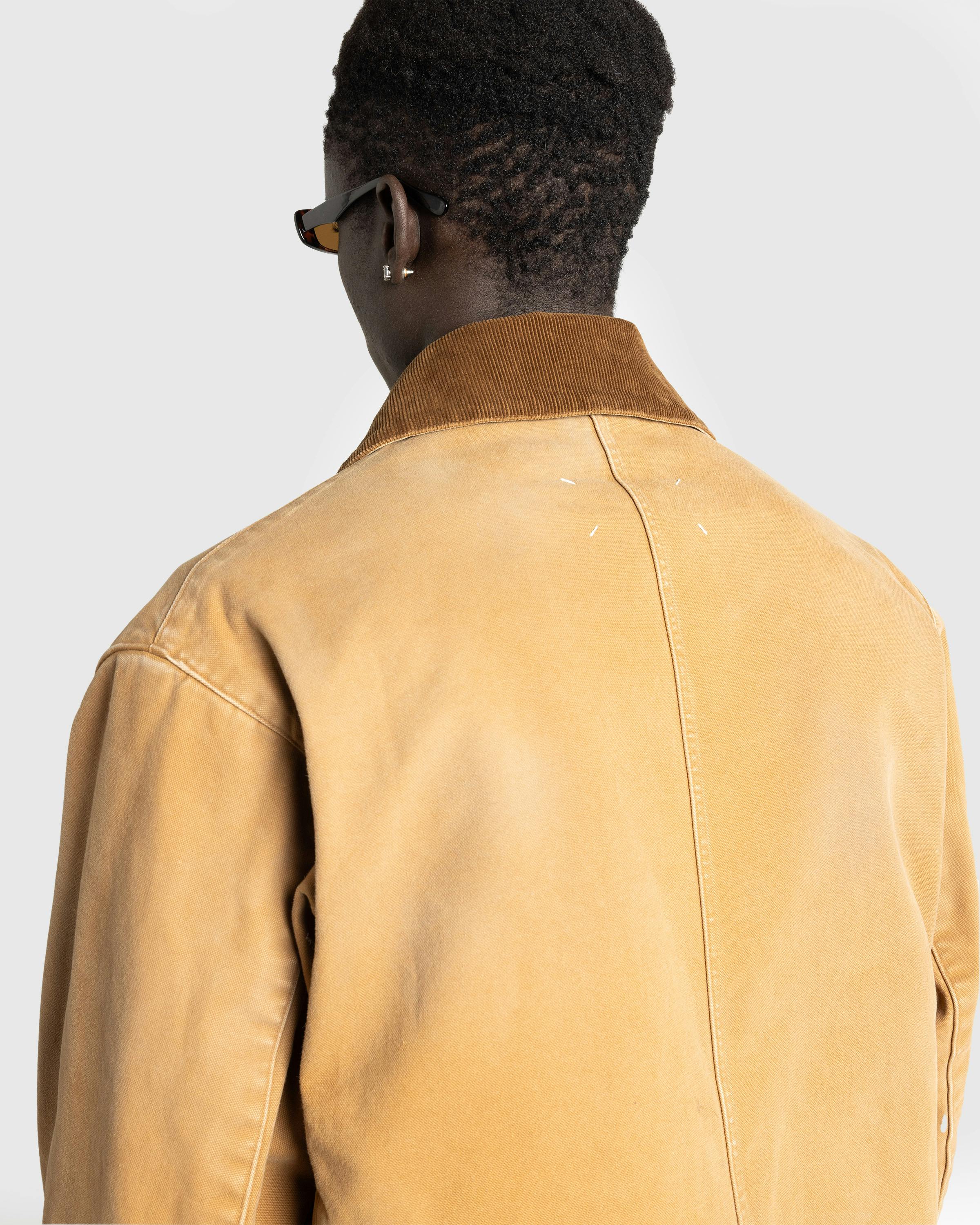 Maison Margiela – Waxed Cotton Jacket Ochre - Jackets - Brown - Image 4