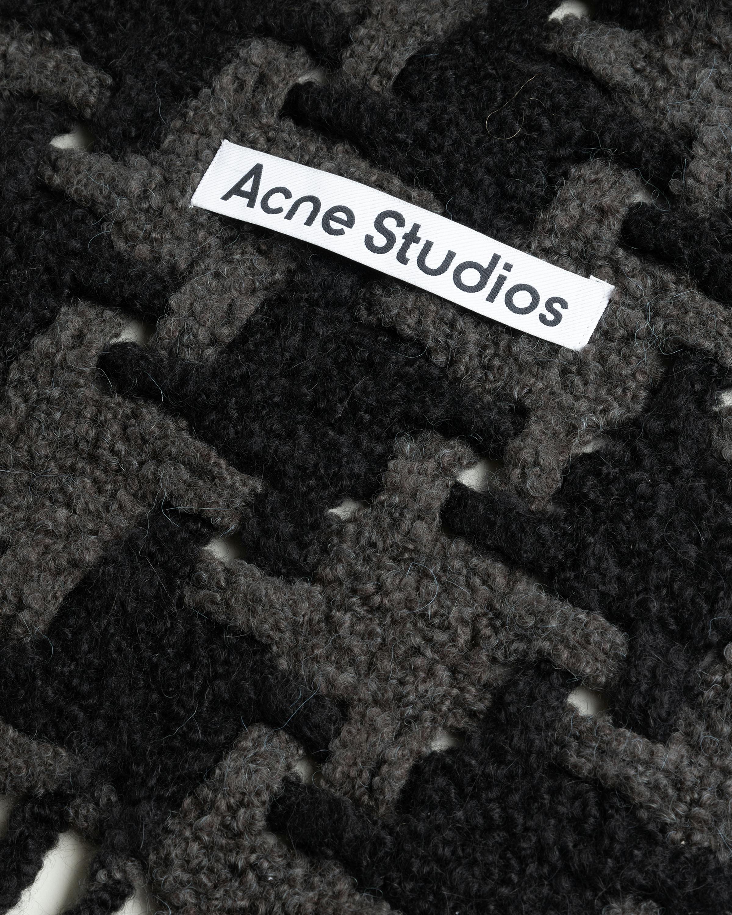 Acne Studios – Houndstooth Scarf Black/Grey - Knits - Black - Image 5