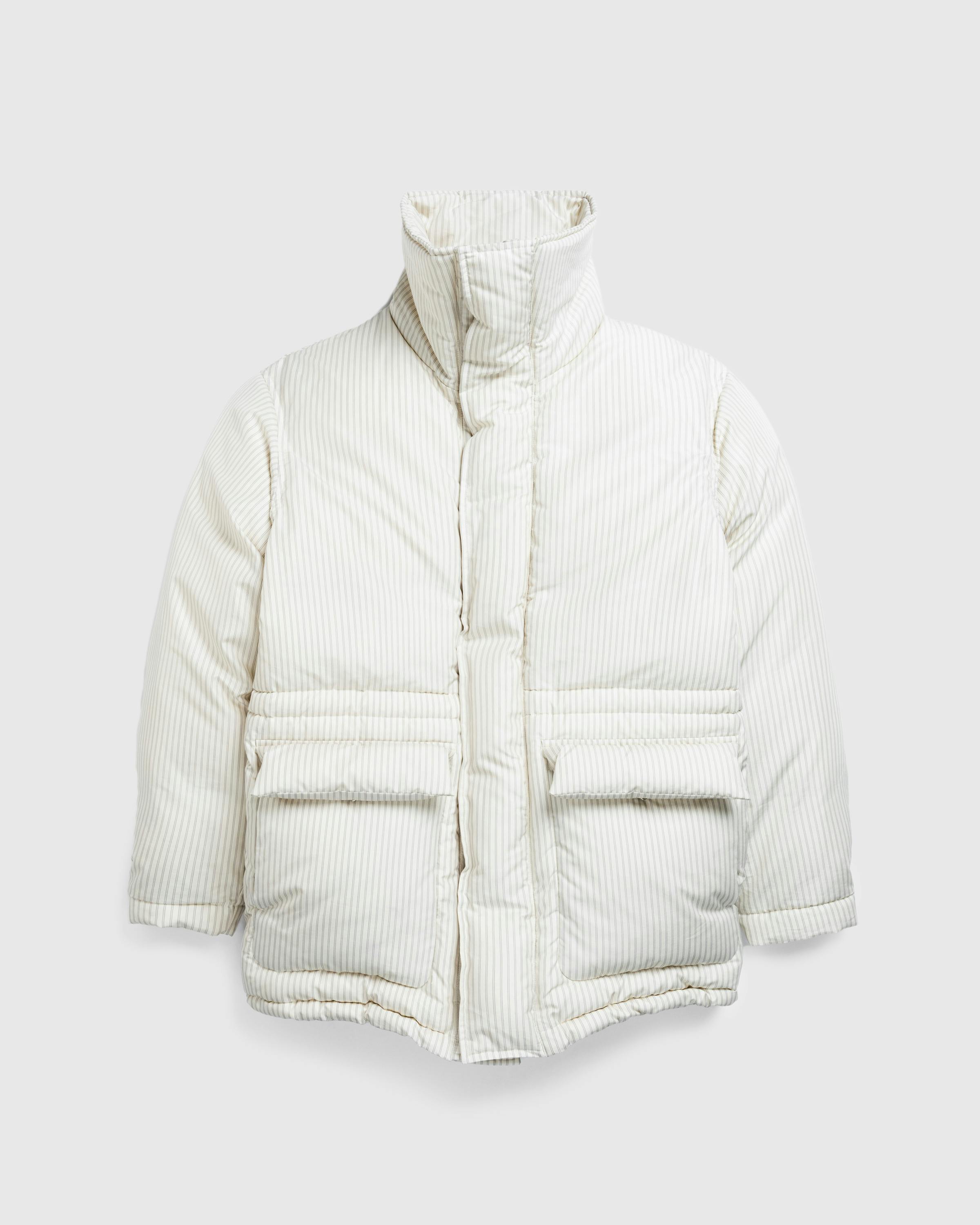 Tekla x Auralee – Stripe Down Jacket Snow Stripes - Jackets - Image 1