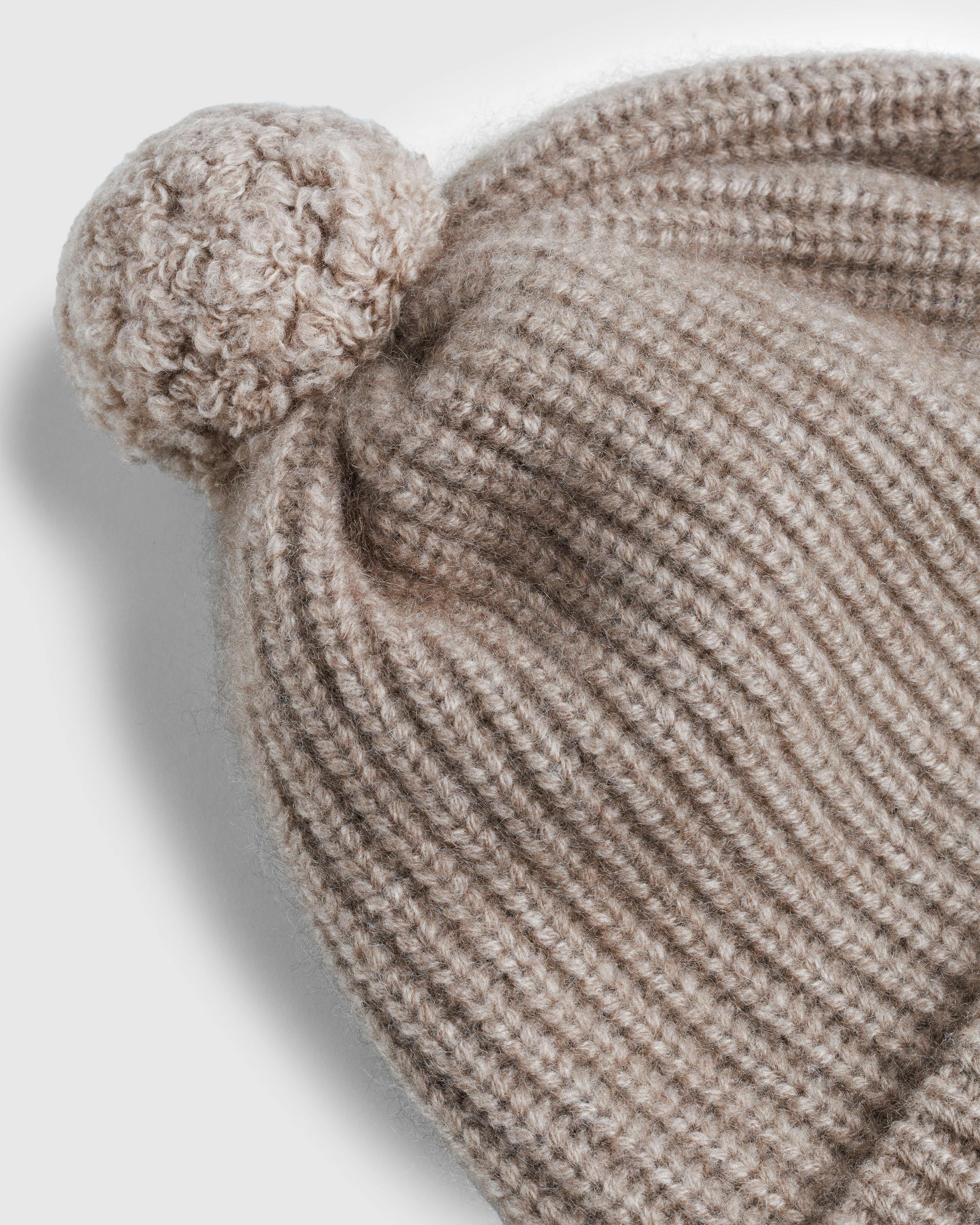 Tekla x Auralee – Baby Cashmere Night Knit Cap Natural Brown - Caps - Image 3