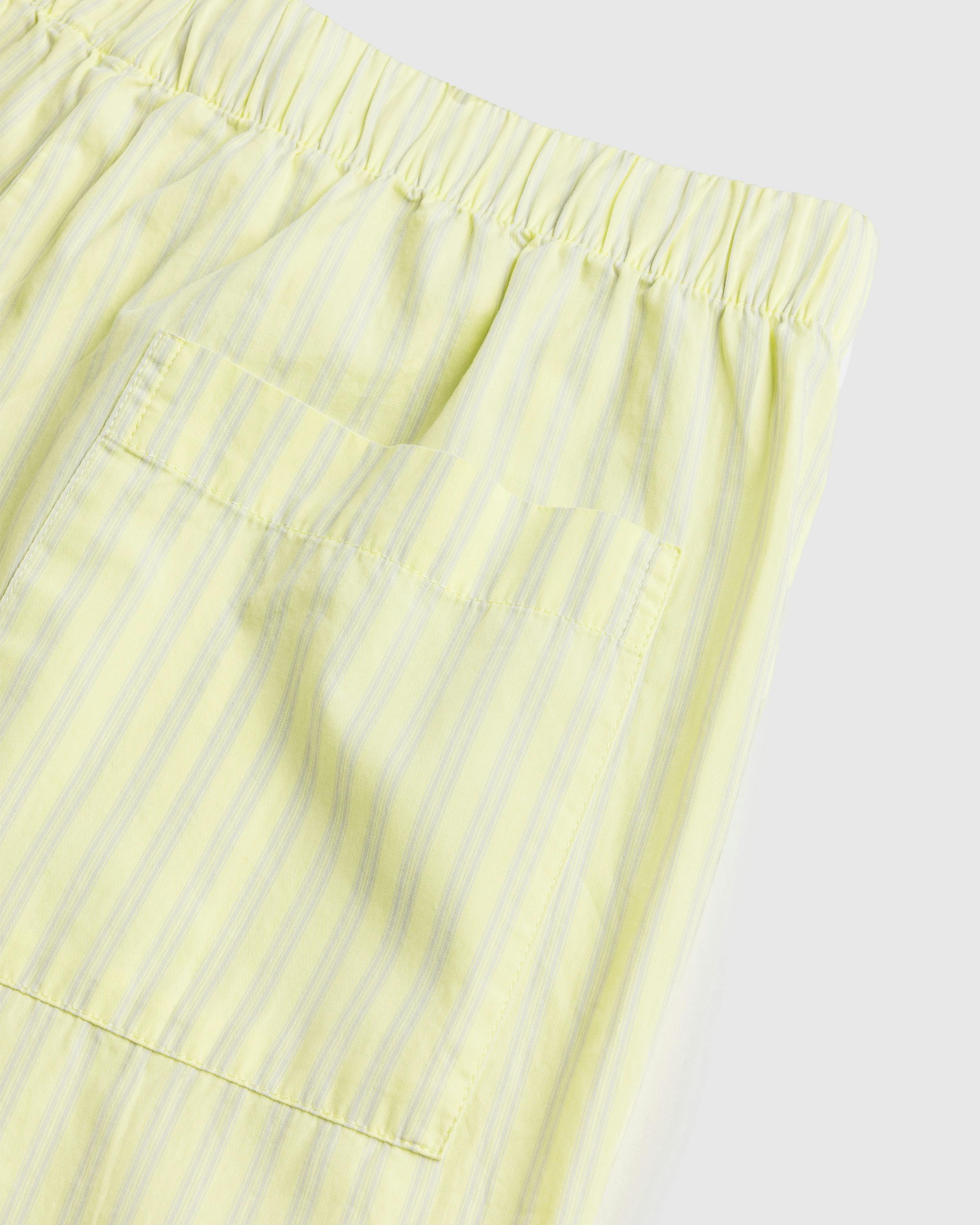 Tekla x Auralee – Cotton Poplin Pyjamas Pants Light Moss Stripes - Pyjamas - Image 3