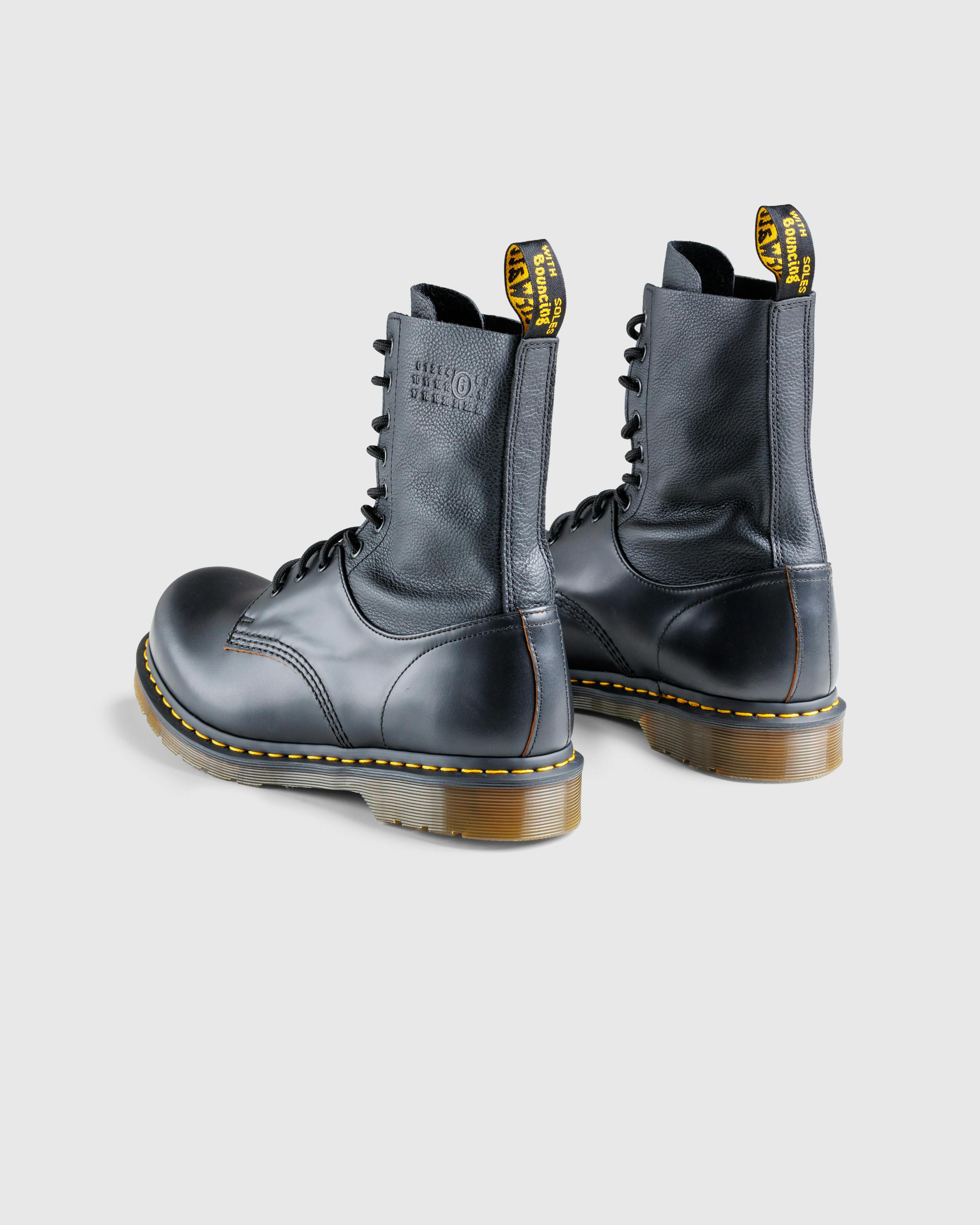 MM6 Maison Margiela x Dr. Martens – Ankle Boot Black/Black - Laced Up Boots - Black - Image 5