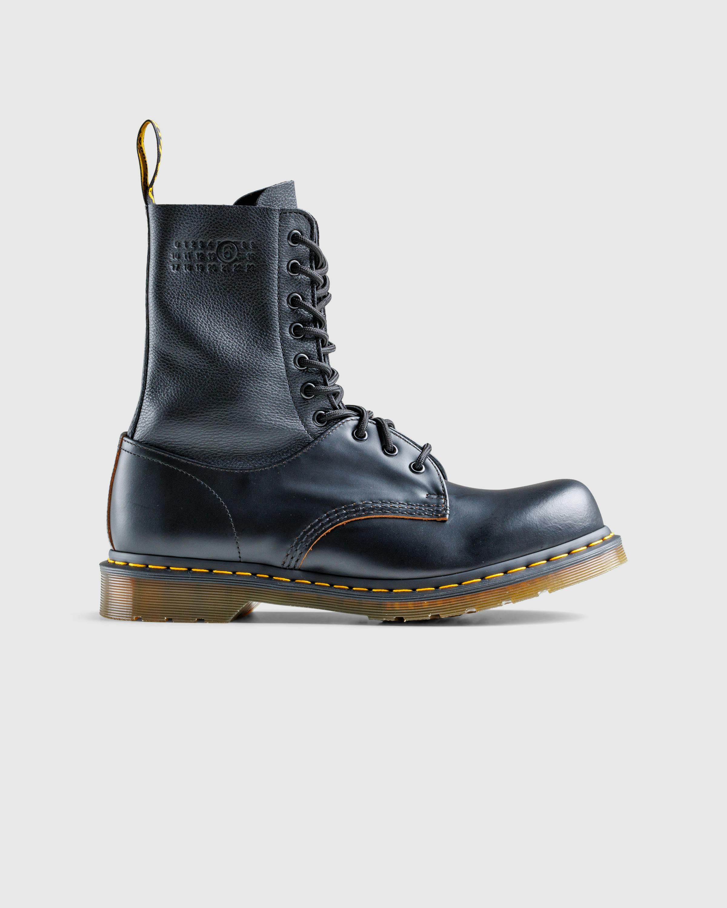 MM6 Maison Margiela x Dr. Martens – Ankle Boot Black/Black - Laced Up Boots - Black - Image 1