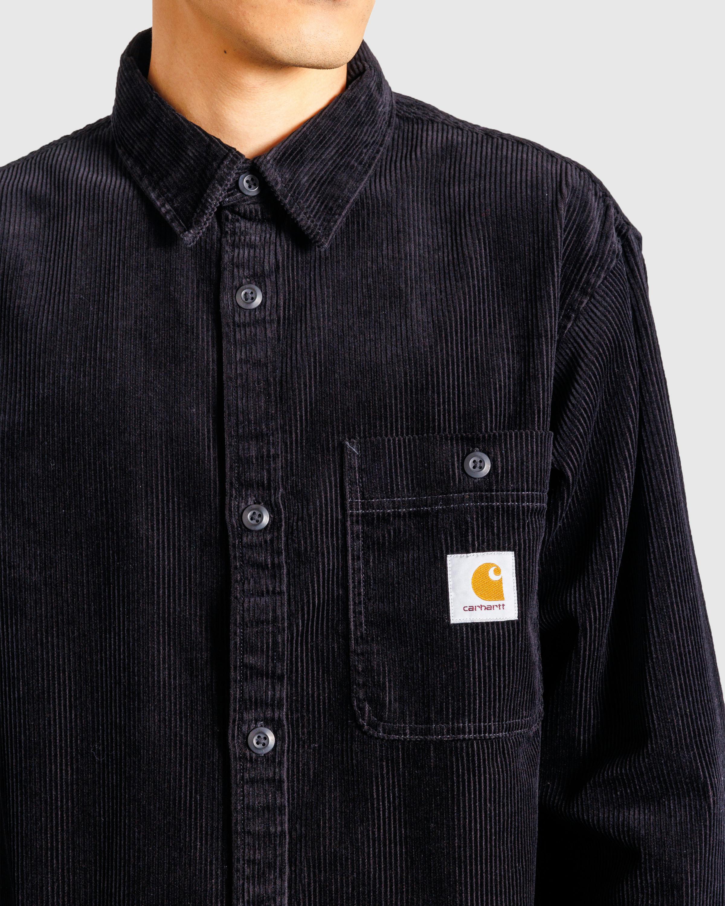 Carhartt WIP – Long-Sleeve Flint Shirt Black/Rinsed - Longsleeve Shirts - Black - Image 8