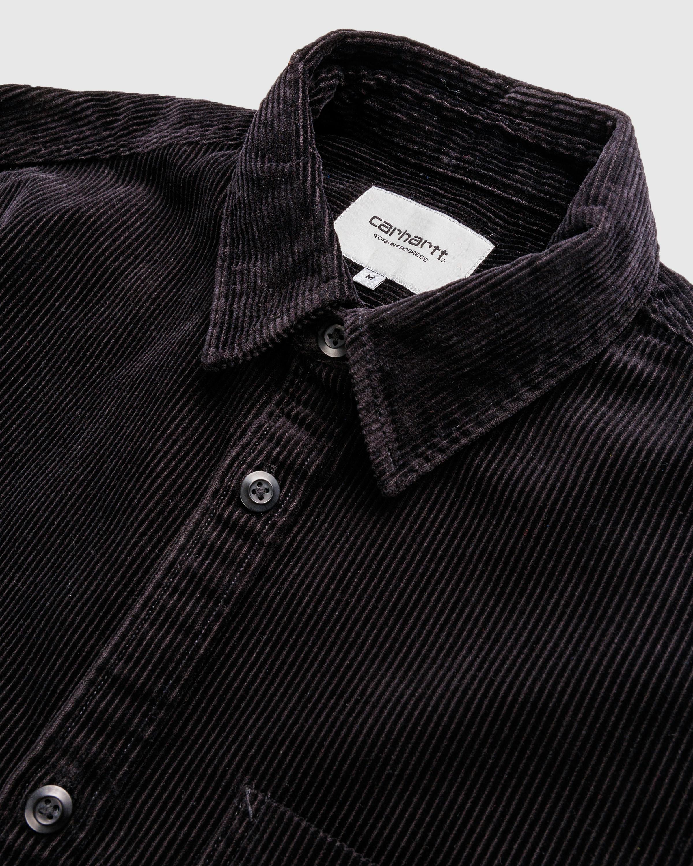 Carhartt WIP – Long-Sleeve Flint Shirt Black/Rinsed - Longsleeve Shirts - Black - Image 4