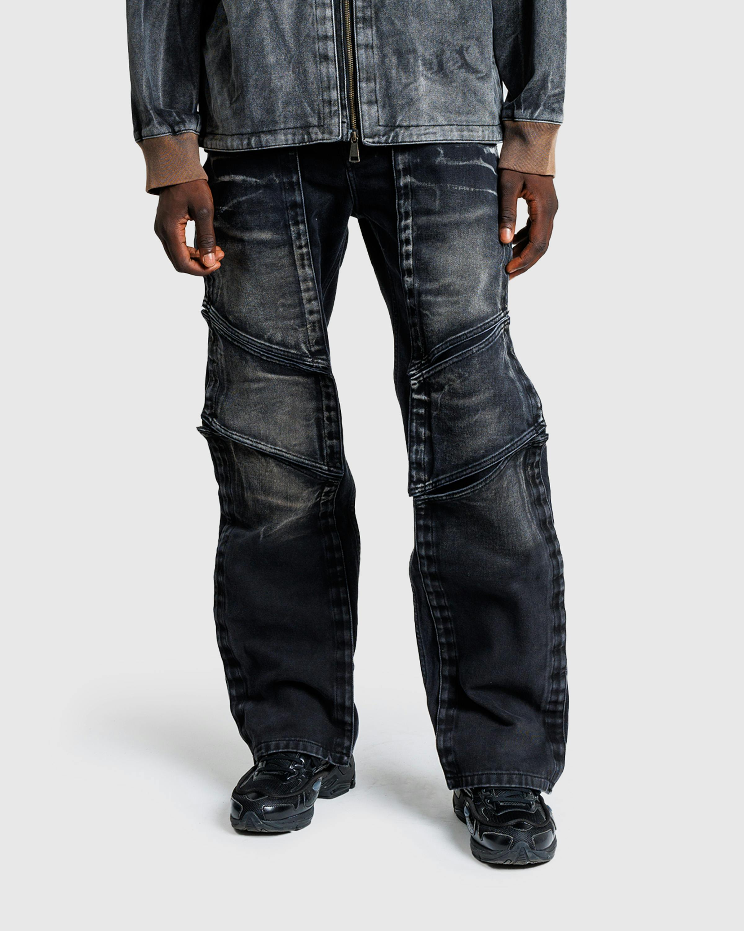 Y/Project – Velcro Multi Panel Jeans Faded Black - Denim - Grey - Image 2