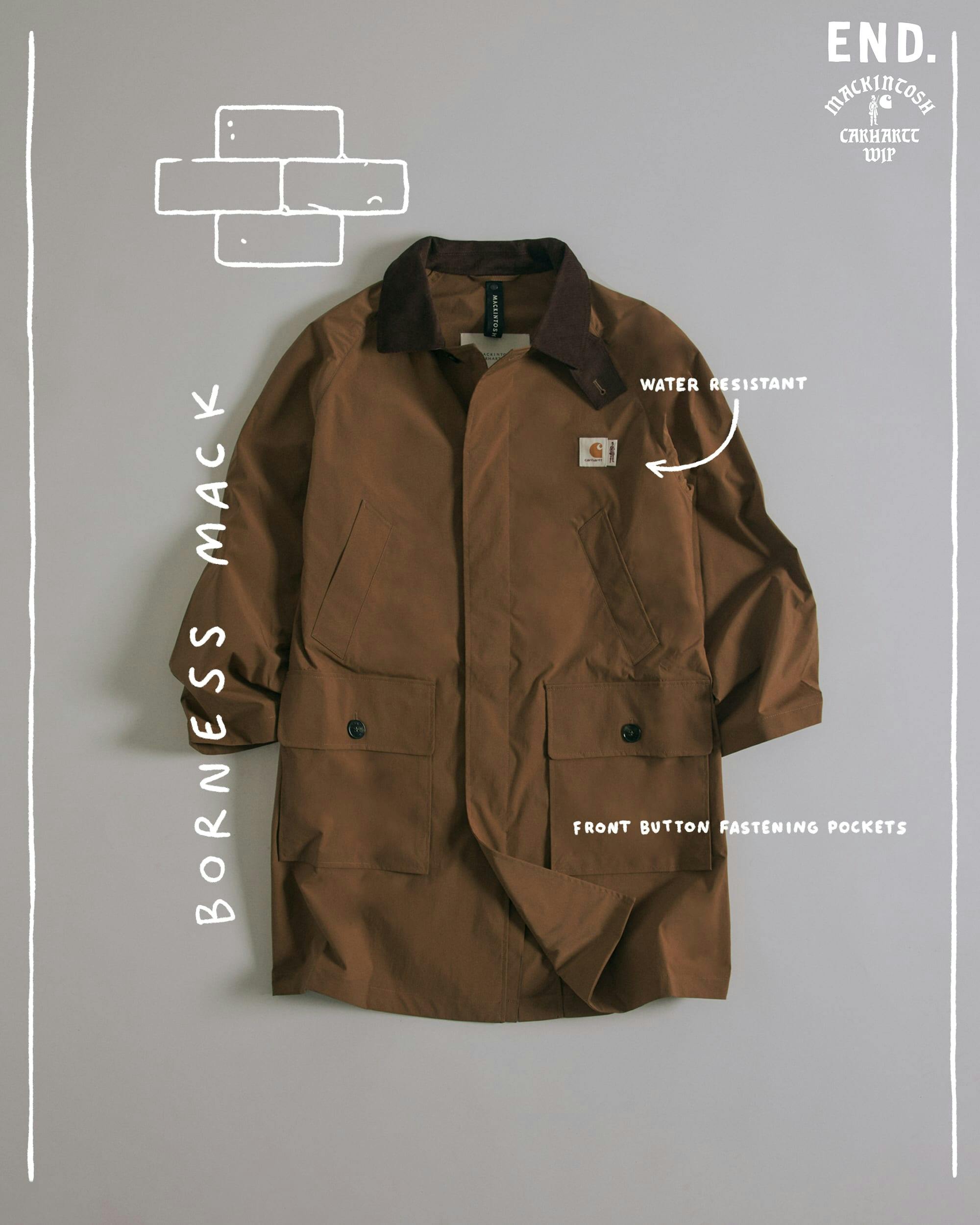 carhartt mackintosh coat jacket collab