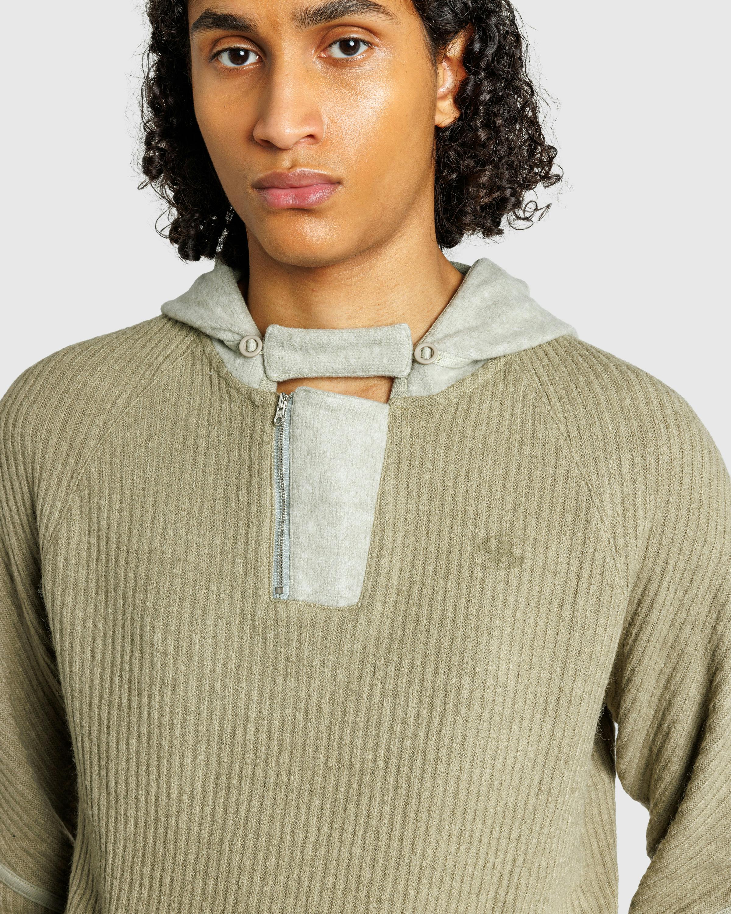 San San Gear – Ribbed Hoodie Knit Khaki - Hoodies - Green - Image 7