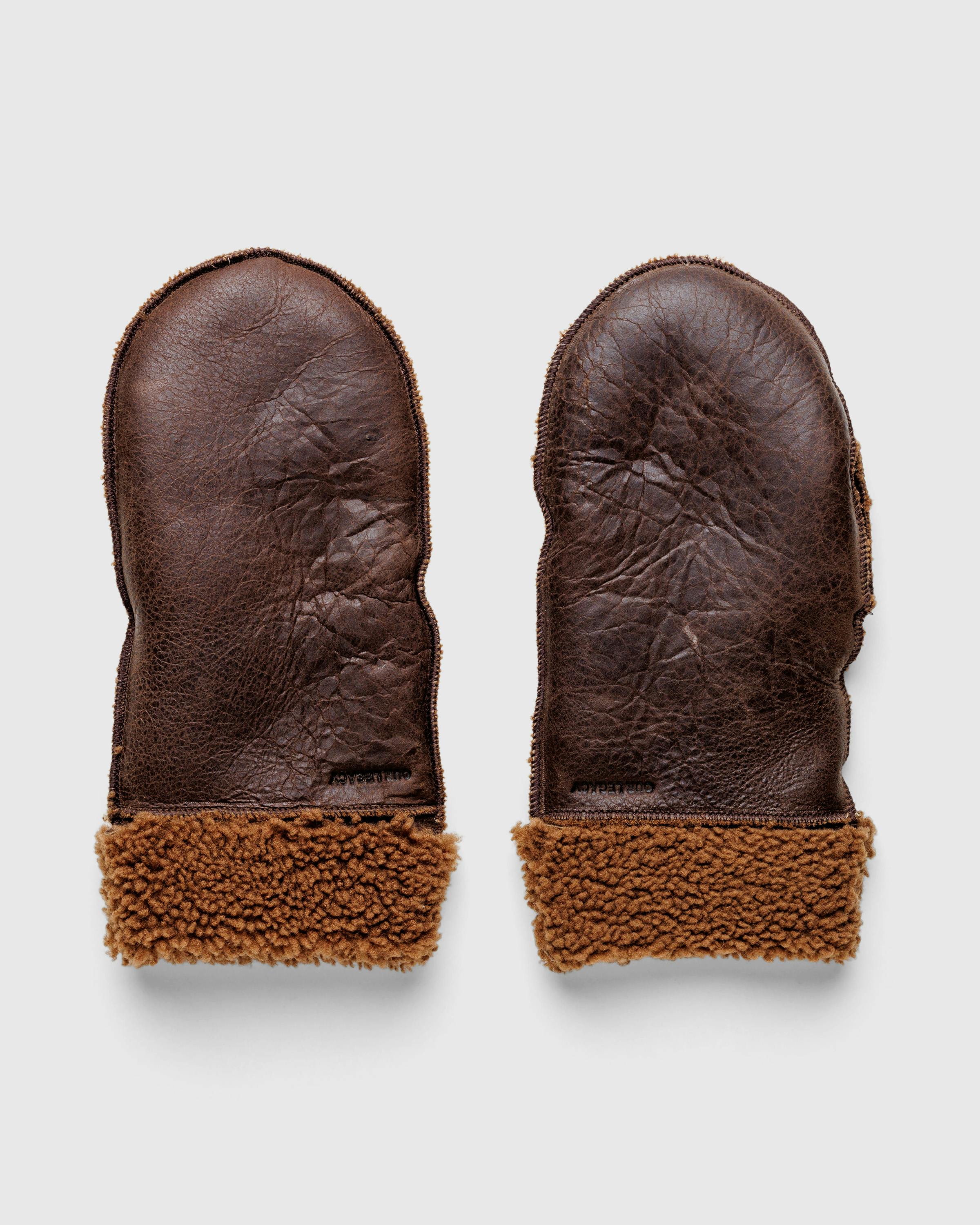 Our Legacy – Shearling Mittens Brown - Mittens - Brown - Image 1