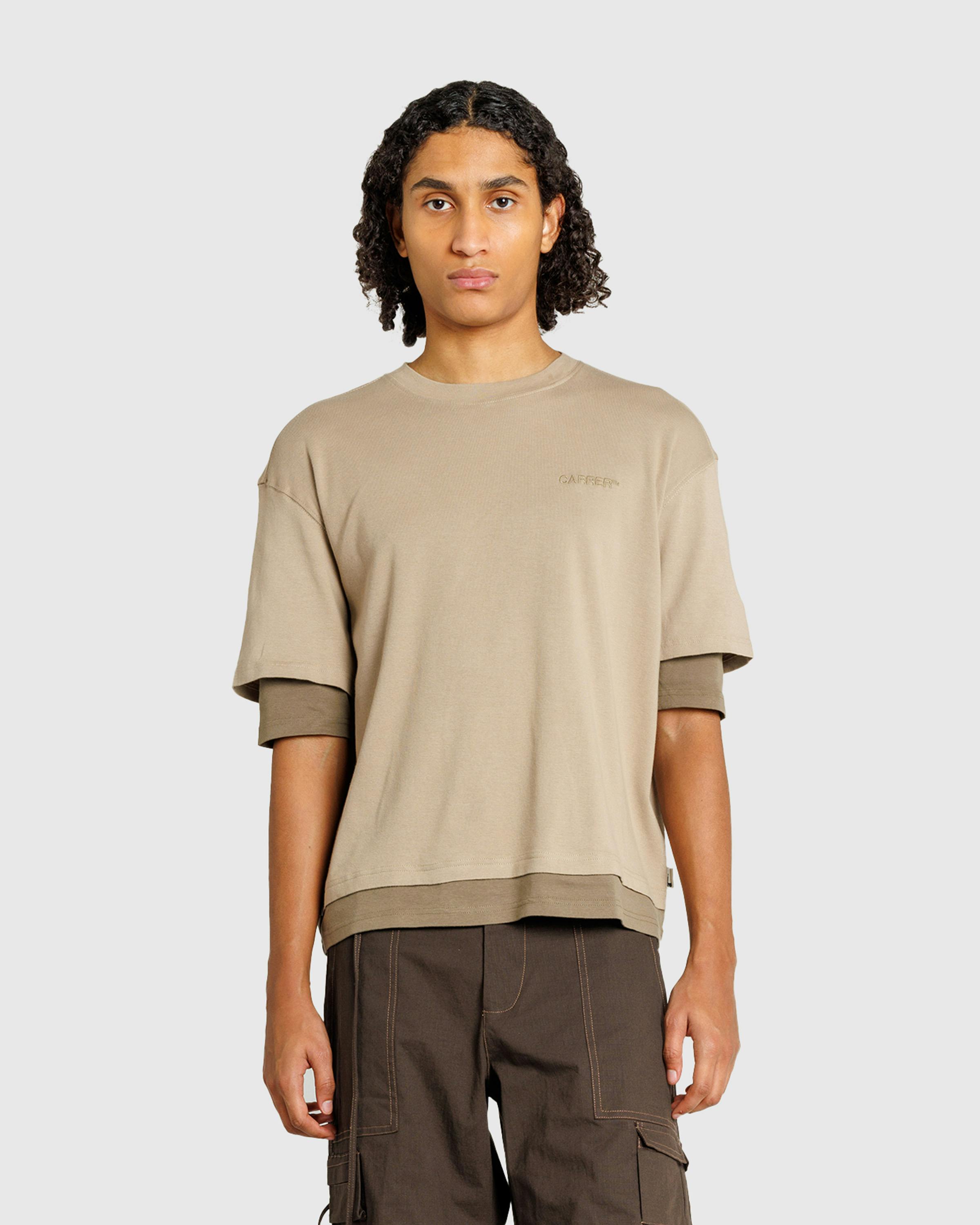 Carrer – Roque Double Hem T-Shirt Beige - T-Shirts - Beige - Image 2