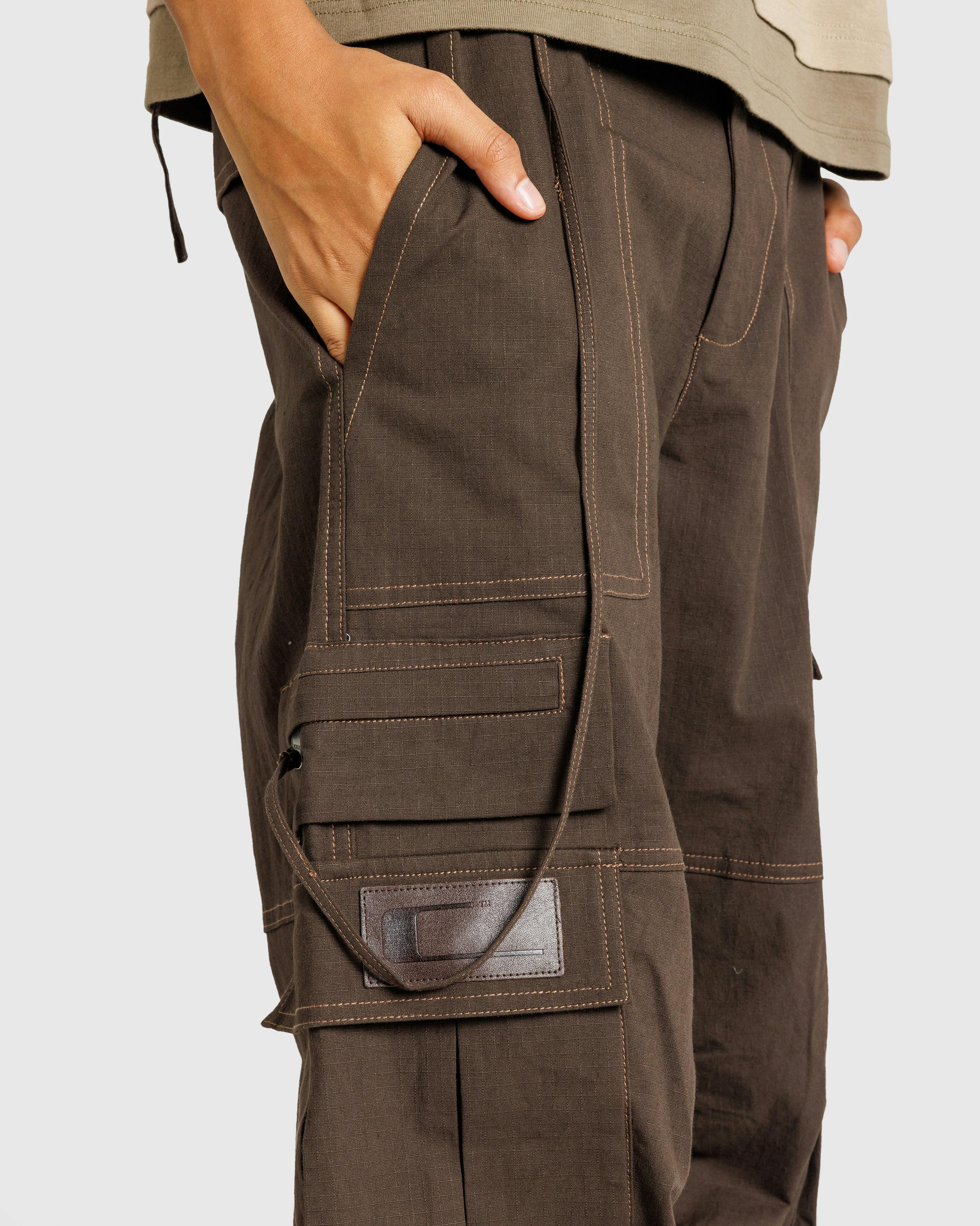 Carrer – Cobalt Cargo Brown - Cargo Pants - Brown - Image 7