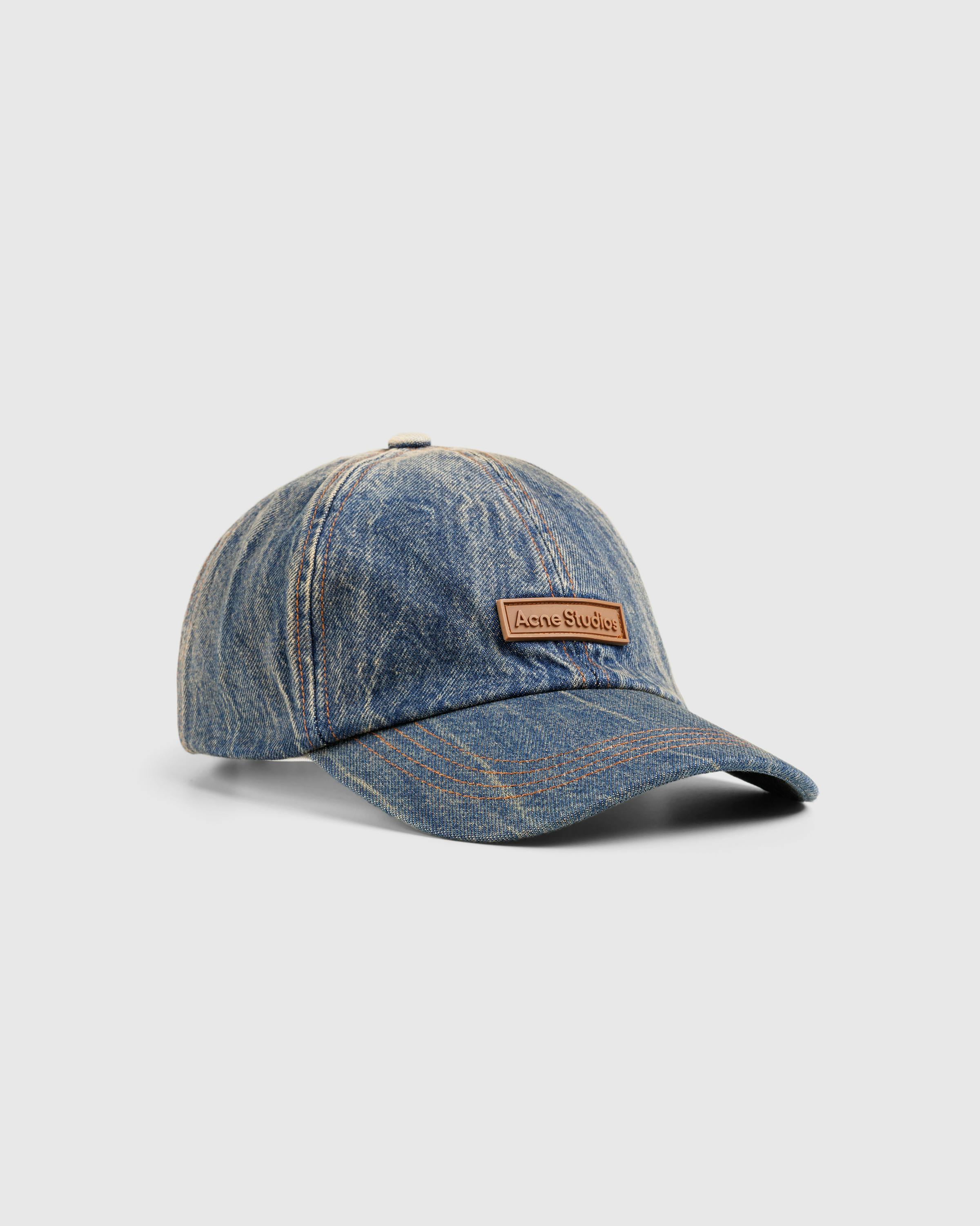 Acne Studios – Denim Logo Cap Dark Blue - Beanies - Blue - Image 1