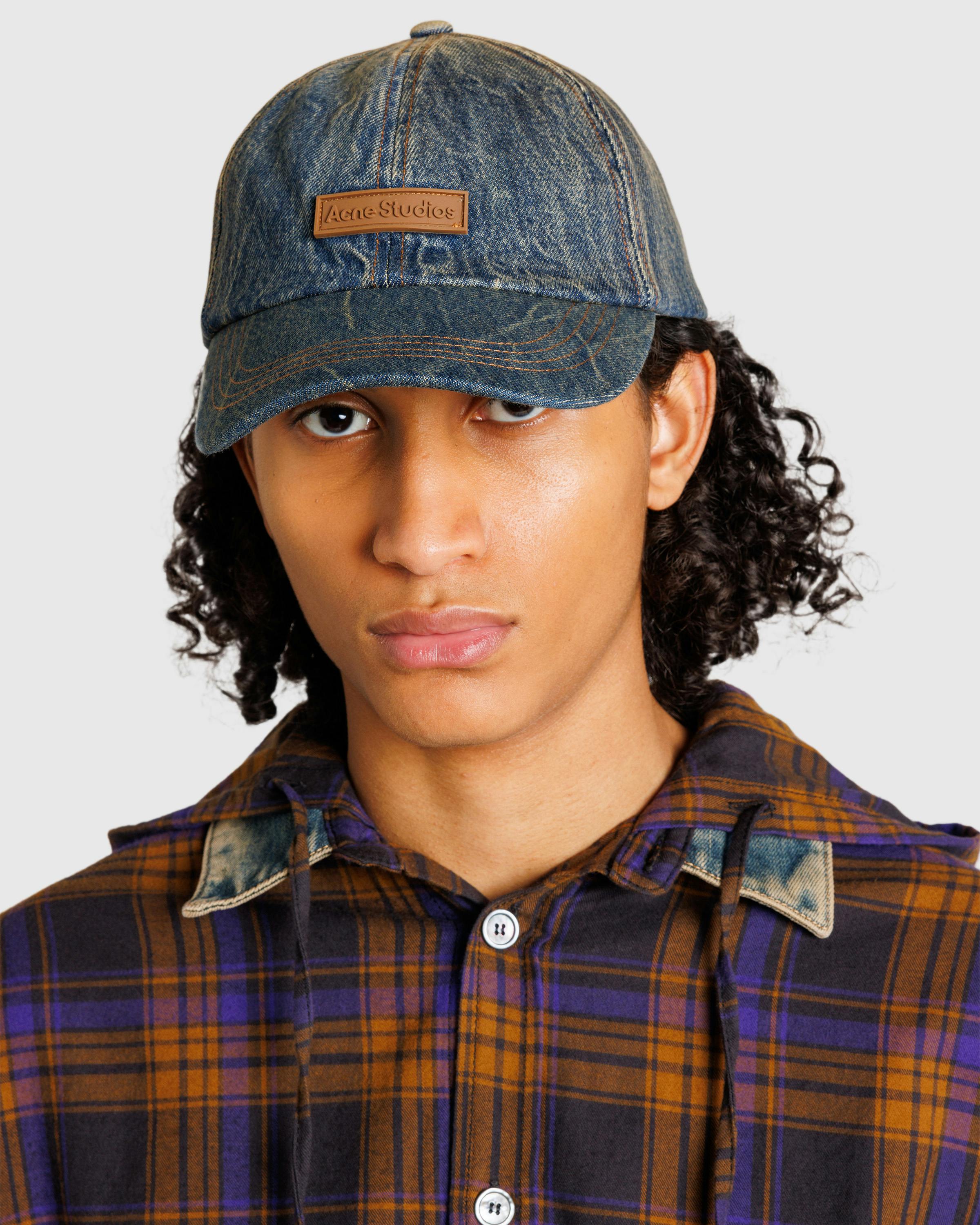 Acne Studios – Denim Logo Cap Dark Blue - Beanies - Blue - Image 2