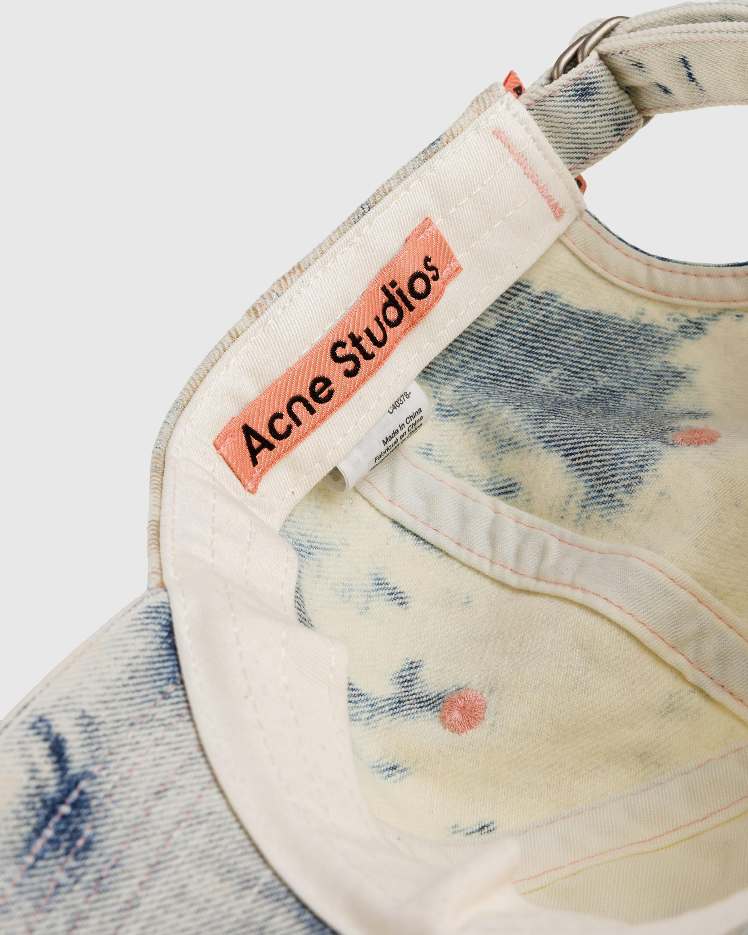 Acne Studios – Coated Denim Cap Dirty Blue/Aqua Blue - Caps - Blue - Image 5