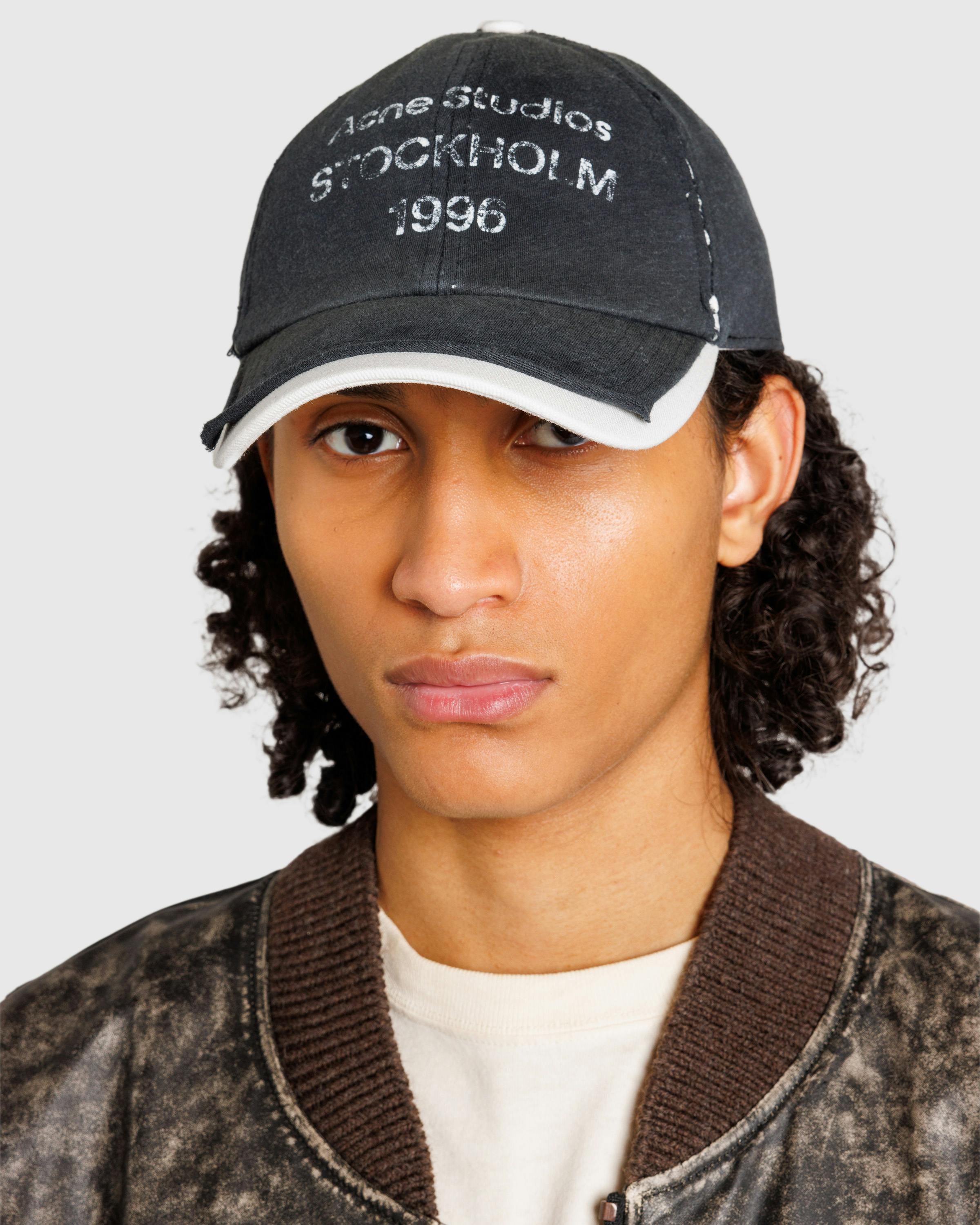 Acne Studios – Logo Stamp Cap Black - Caps - Black - Image 2