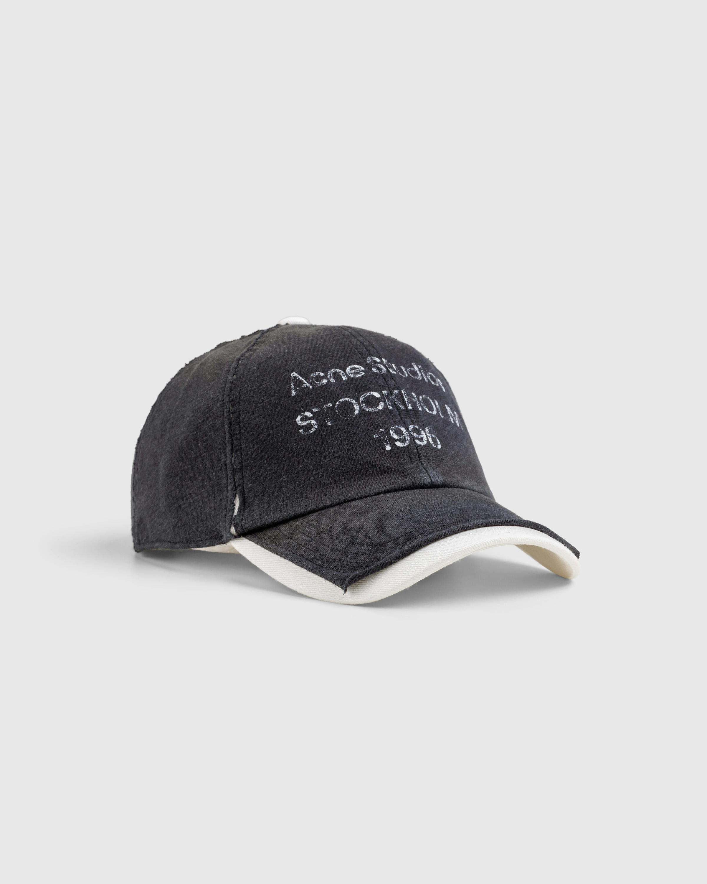 Acne Studios – Logo Stamp Cap Black - Caps - Black - Image 1