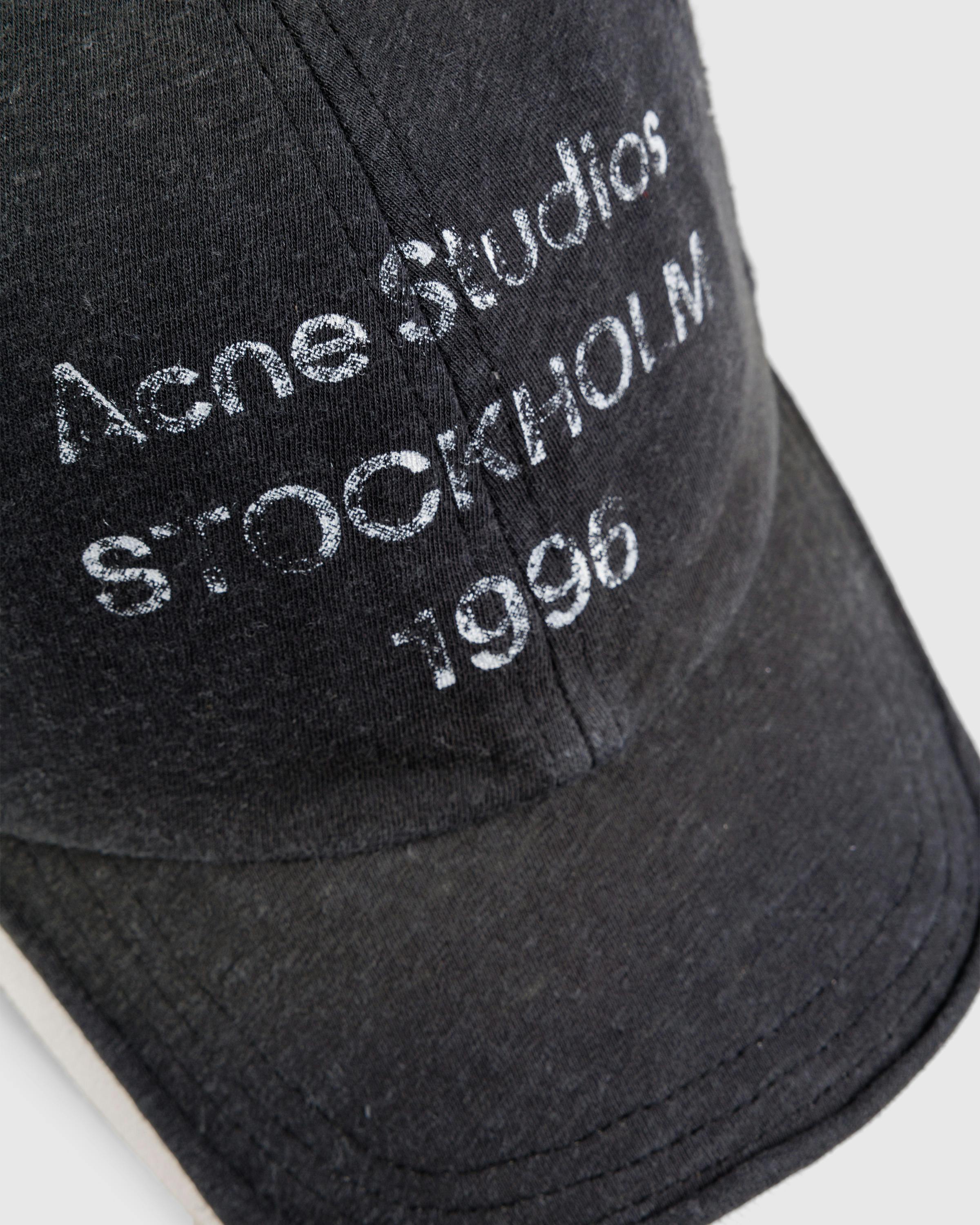 Acne Studios – Logo Stamp Cap Black - Caps - Black - Image 4