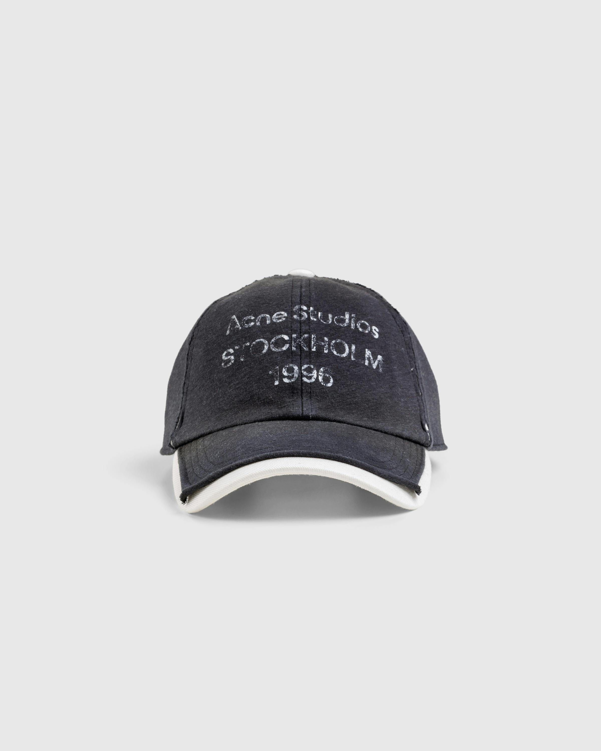 Acne Studios – Logo Stamp Cap Black - Caps - Black - Image 5