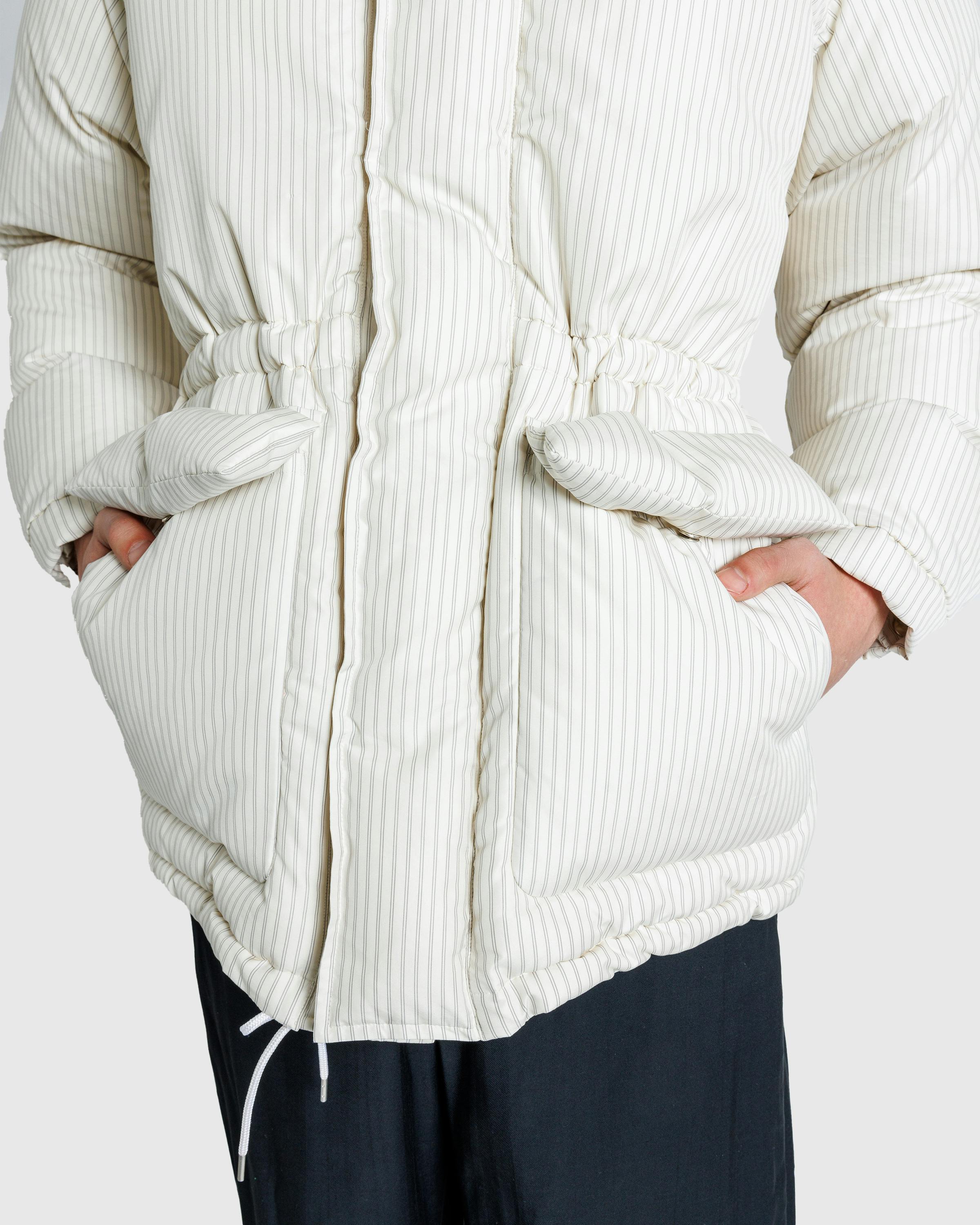 Tekla x Auralee – Stripe Down Jacket Snow Stripes - Down Jackets - Image 8