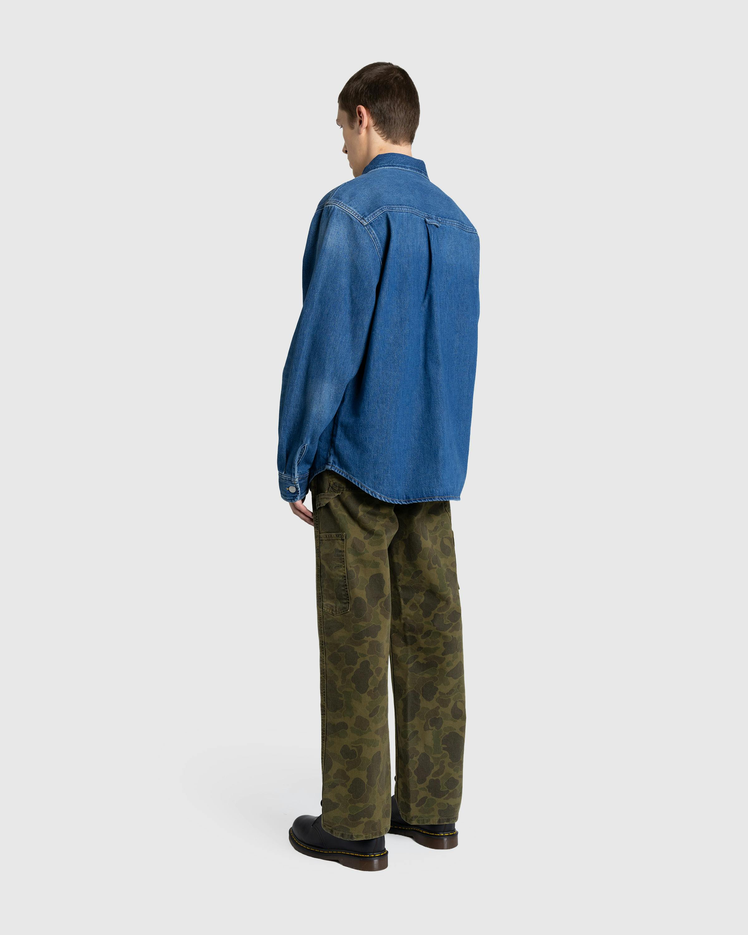 Carhartt WIP – Harvey Shirt Jacket Blue/Dark Used Wash - Longsleeve Shirts - Blue - Image 6