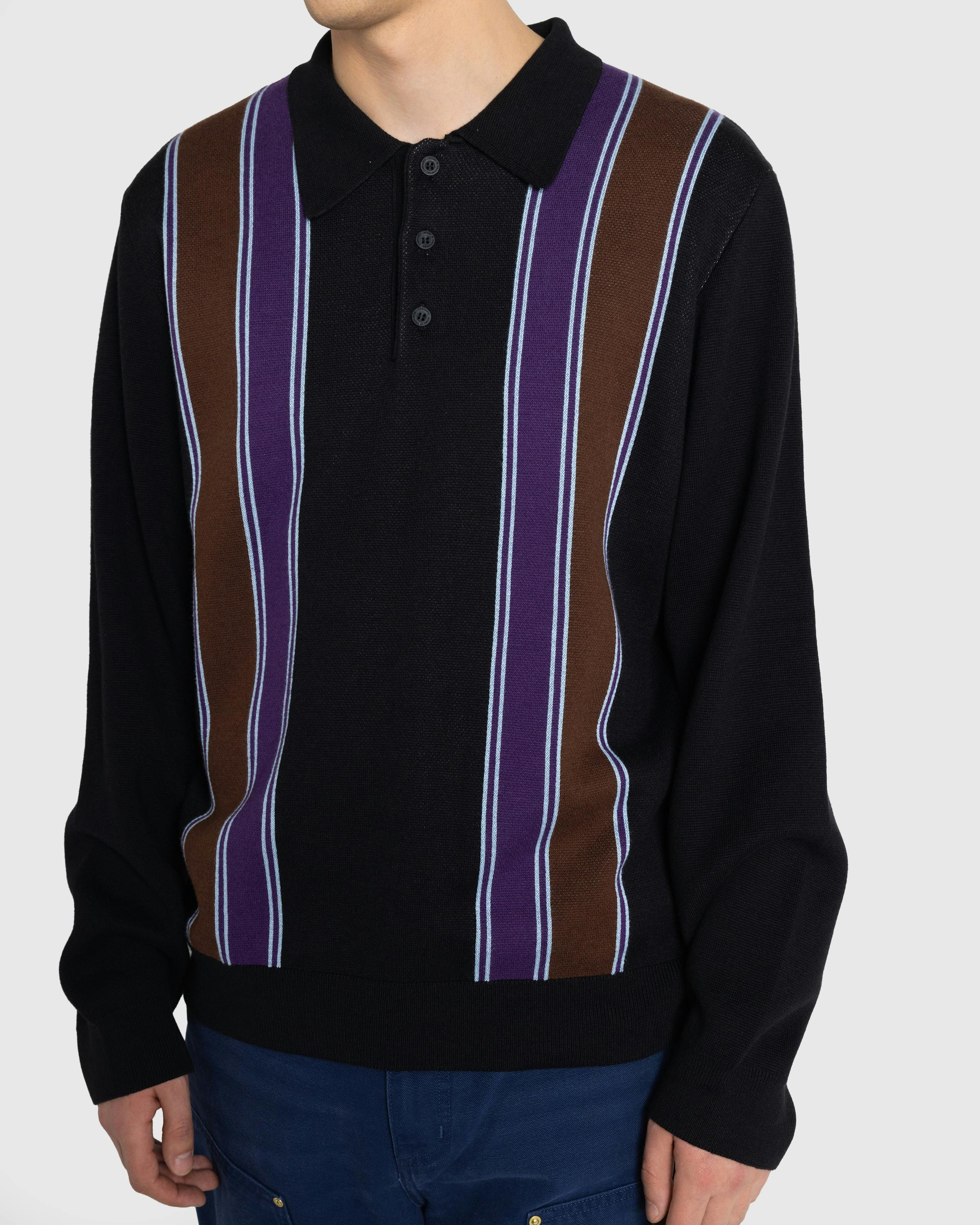 Carhartt WIP – Longsleeve Arlo Polo Black/Kendricks Stripe - Polos - Black - Image 7