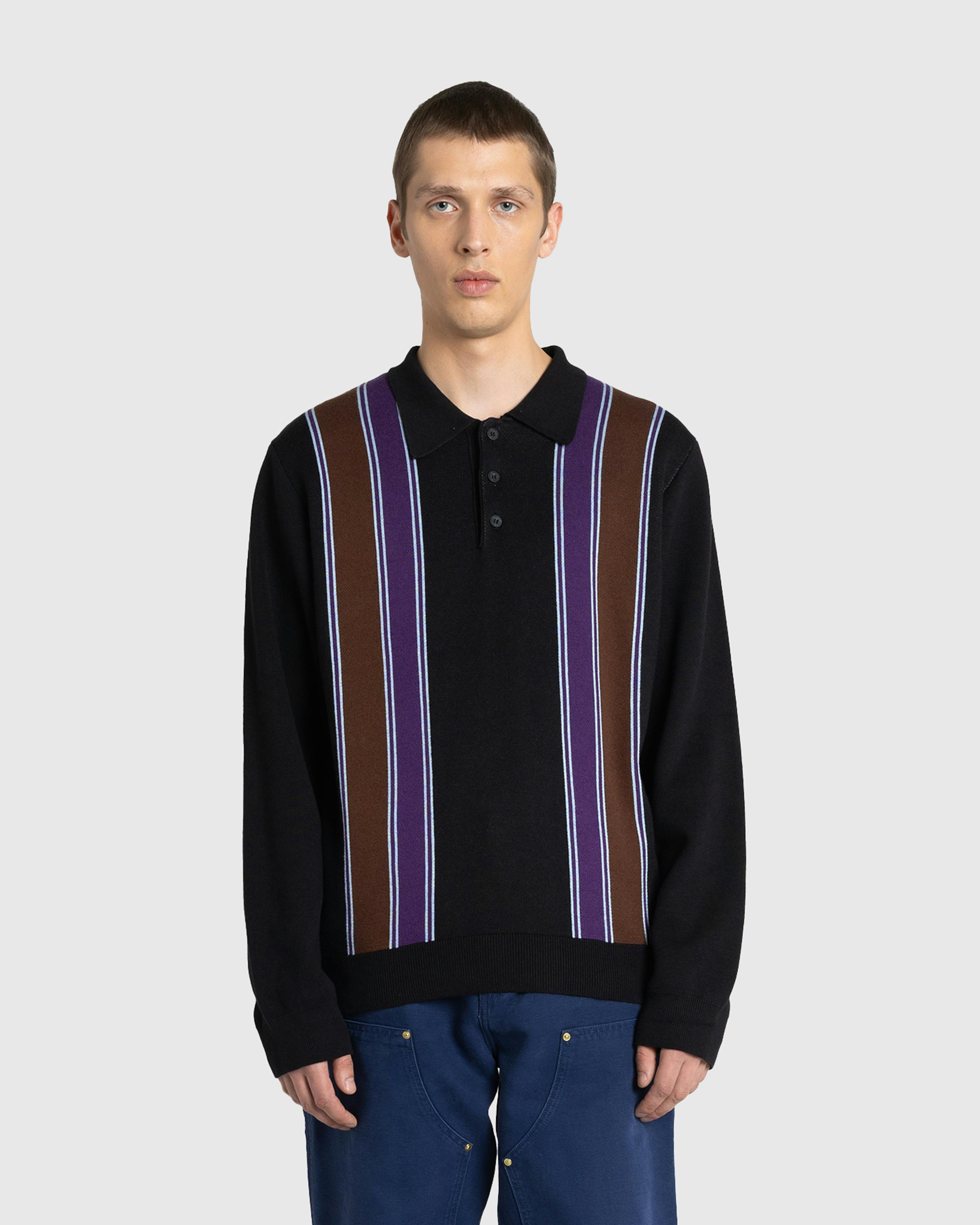 Carhartt WIP – Longsleeve Arlo Polo Black/Kendricks Stripe - Polos - Black - Image 2