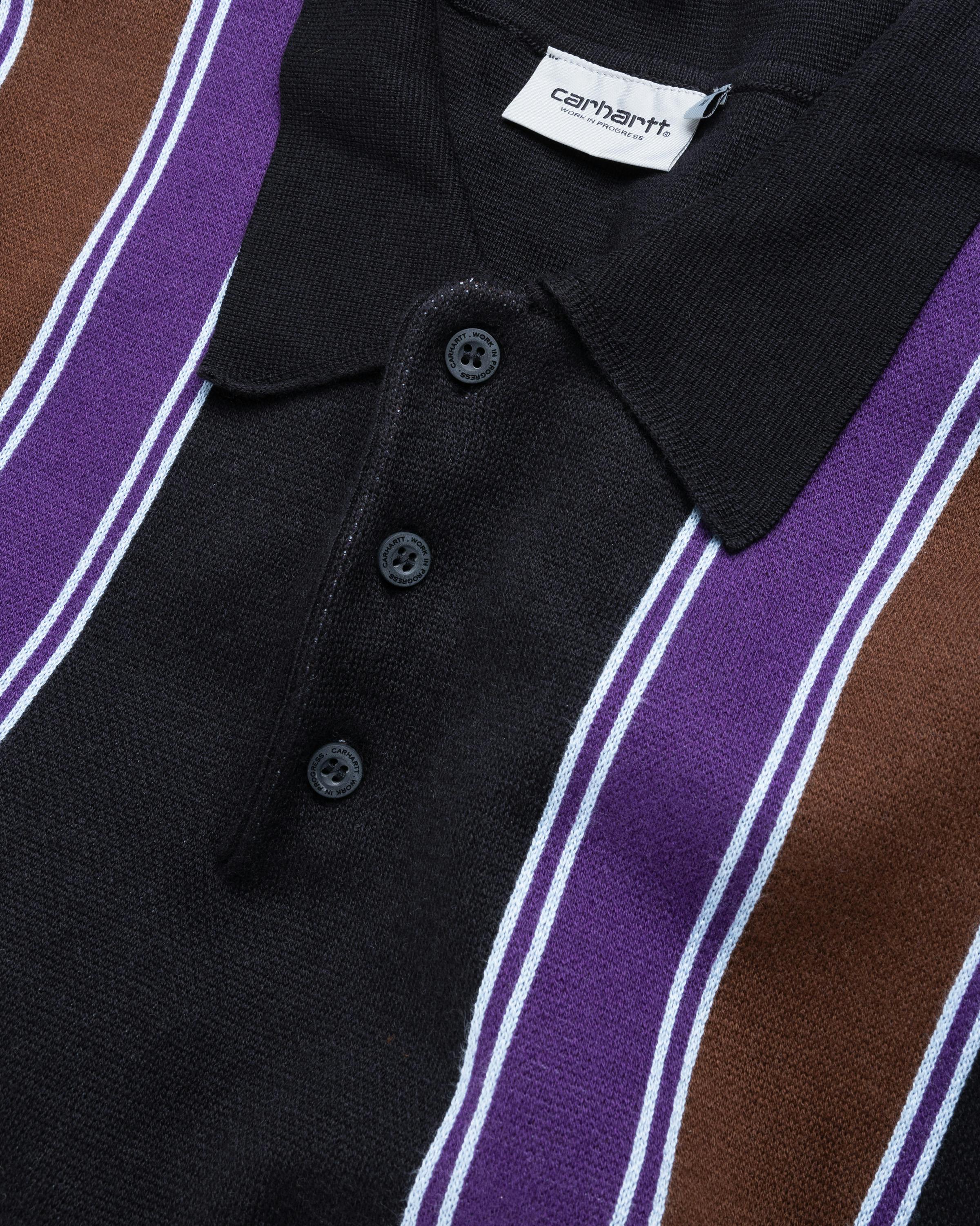 Carhartt WIP – Longsleeve Arlo Polo Black/Kendricks Stripe - Polos - Black - Image 4