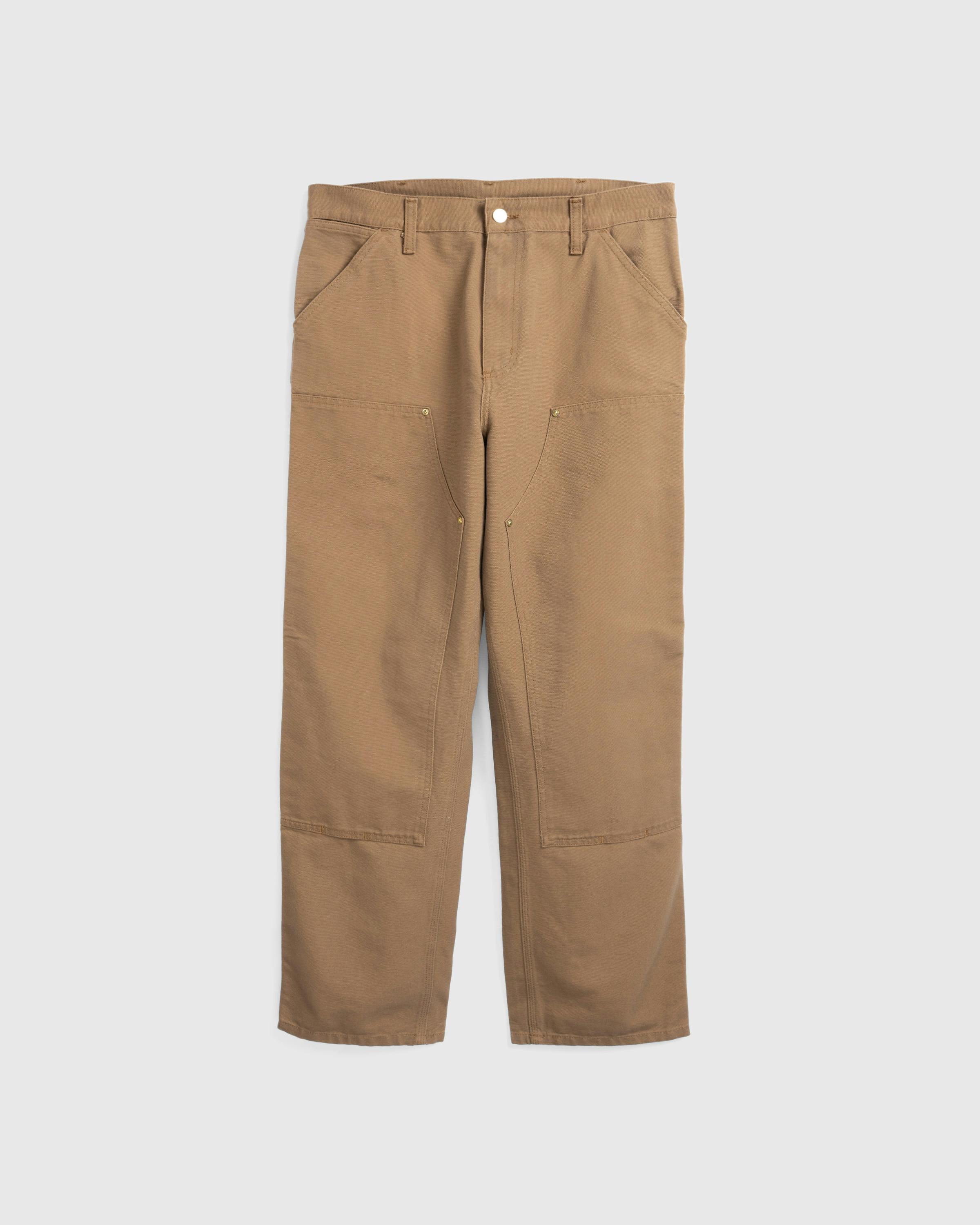 Carhartt WIP – Double Knee Pant Hamilton Brown/Rinsed - Work Pants - Brown - Image 1