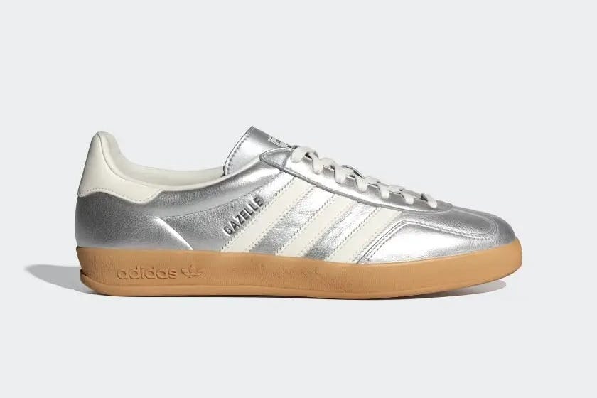 adidas gazelle silver metallic