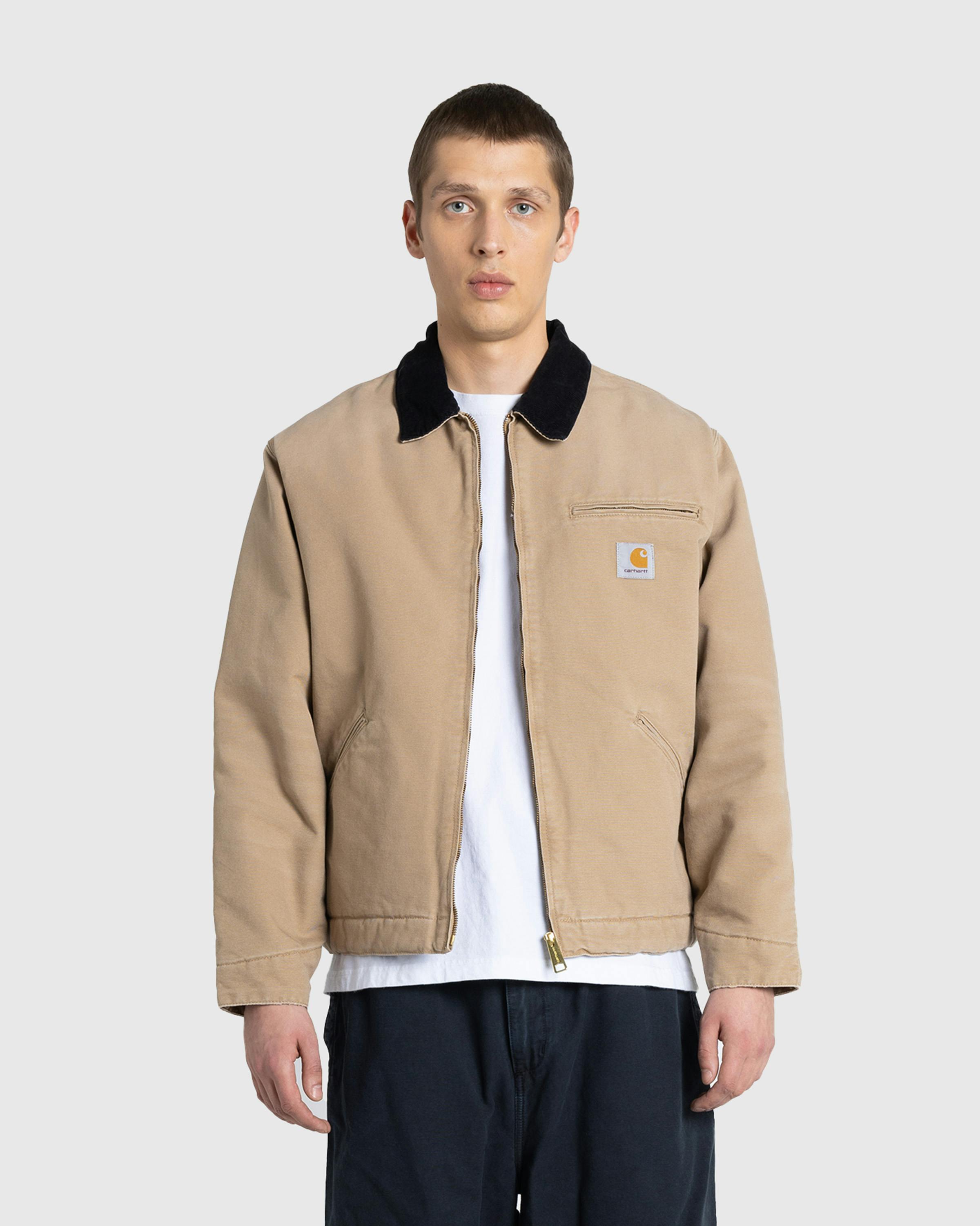 Carhartt WIP – OG Detroit Jacket Peanut/Black/Aged Canvas - Jackets - Beige - Image 2