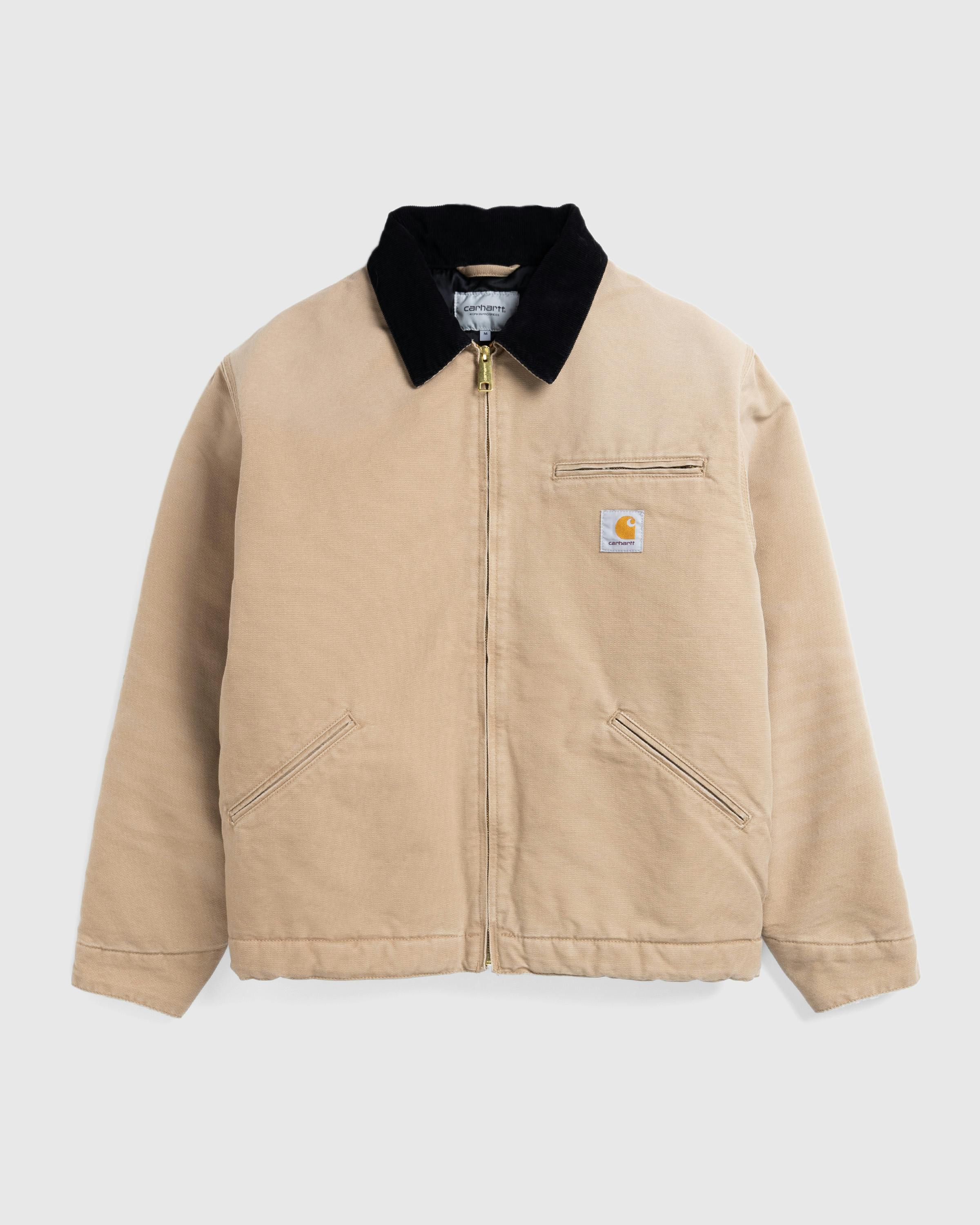 Carhartt WIP – OG Detroit Jacket Peanut/Black/Aged Canvas - Jackets - Beige - Image 1