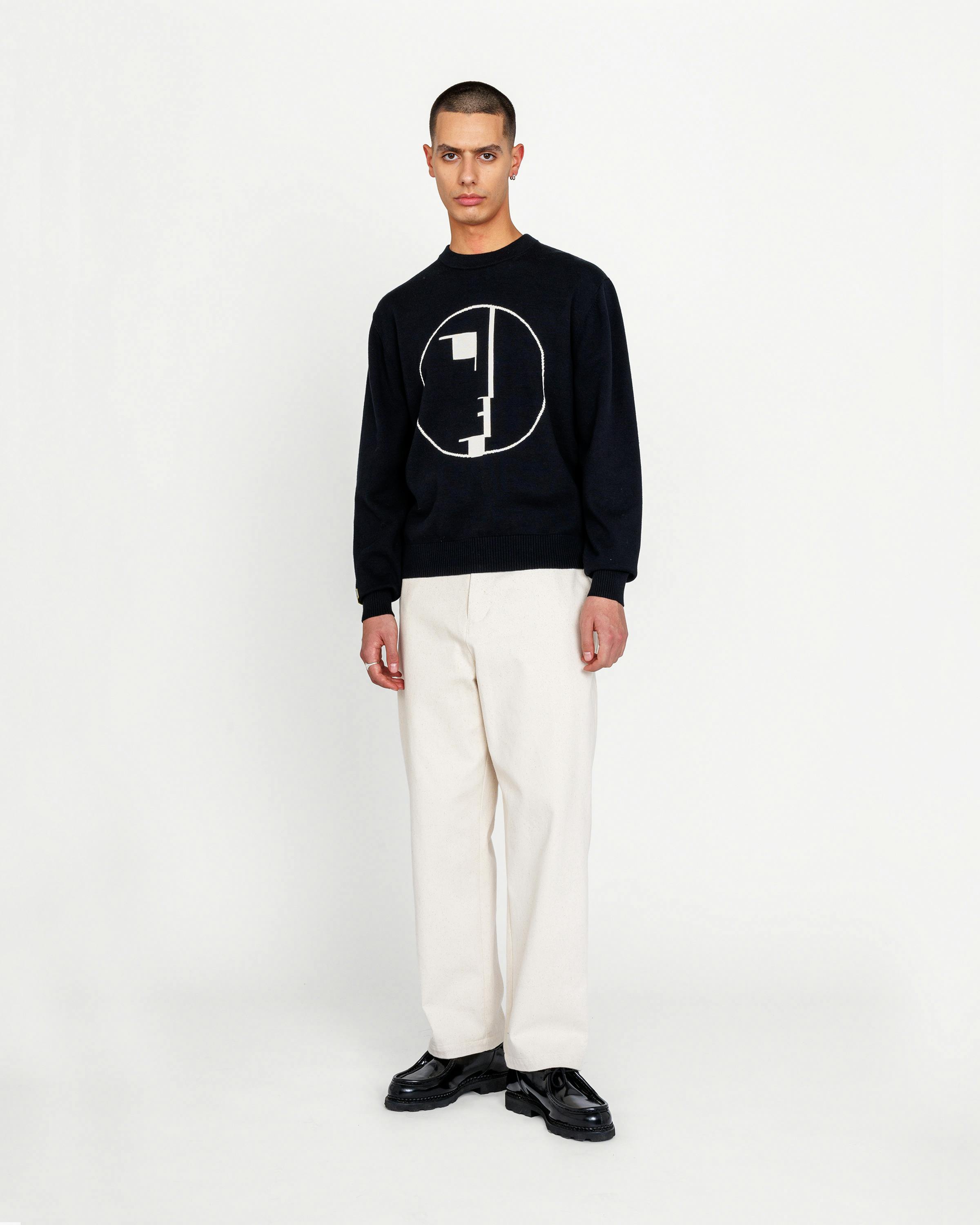 Highsnobiety x Bauhaus Archiv – Signet Knit Sweater Black - Sweatshirts - Black - Image 3