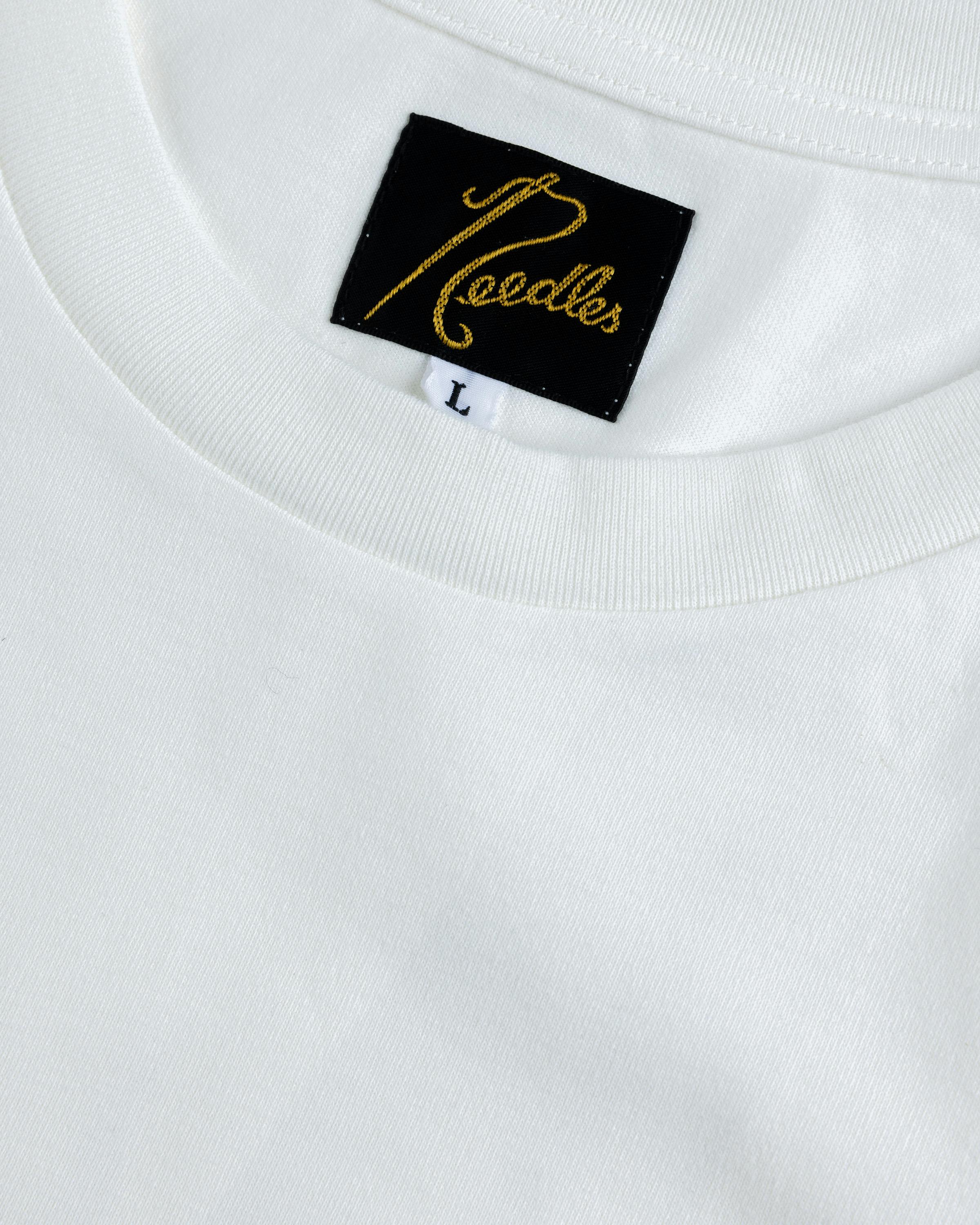 Needles – S/S Crew Neck Tee Poly Jersey White - Shortsleeve Shirts - White - Image 5