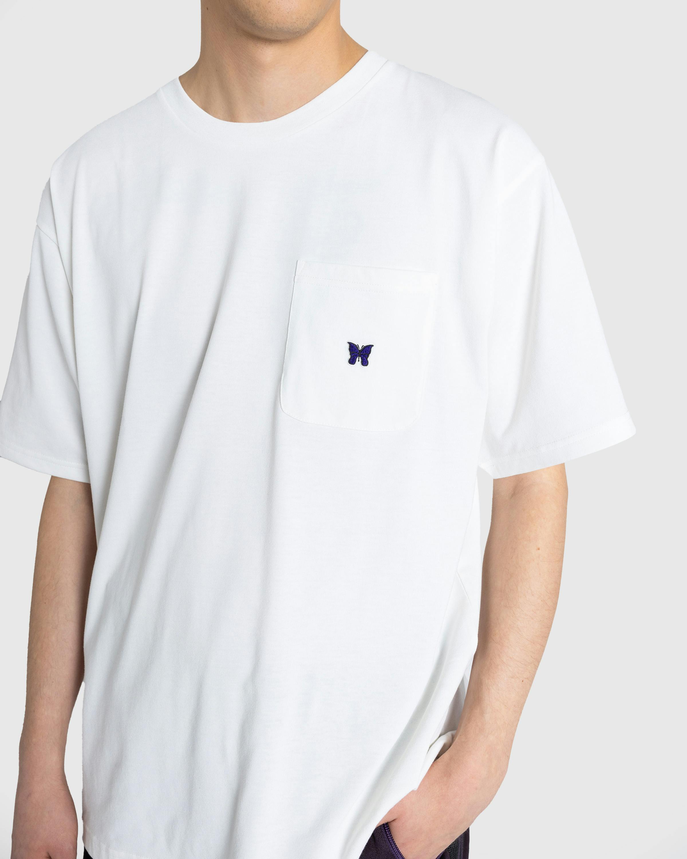 Needles – S/S Crew Neck Tee Poly Jersey White - Shortsleeve Shirts - White - Image 7