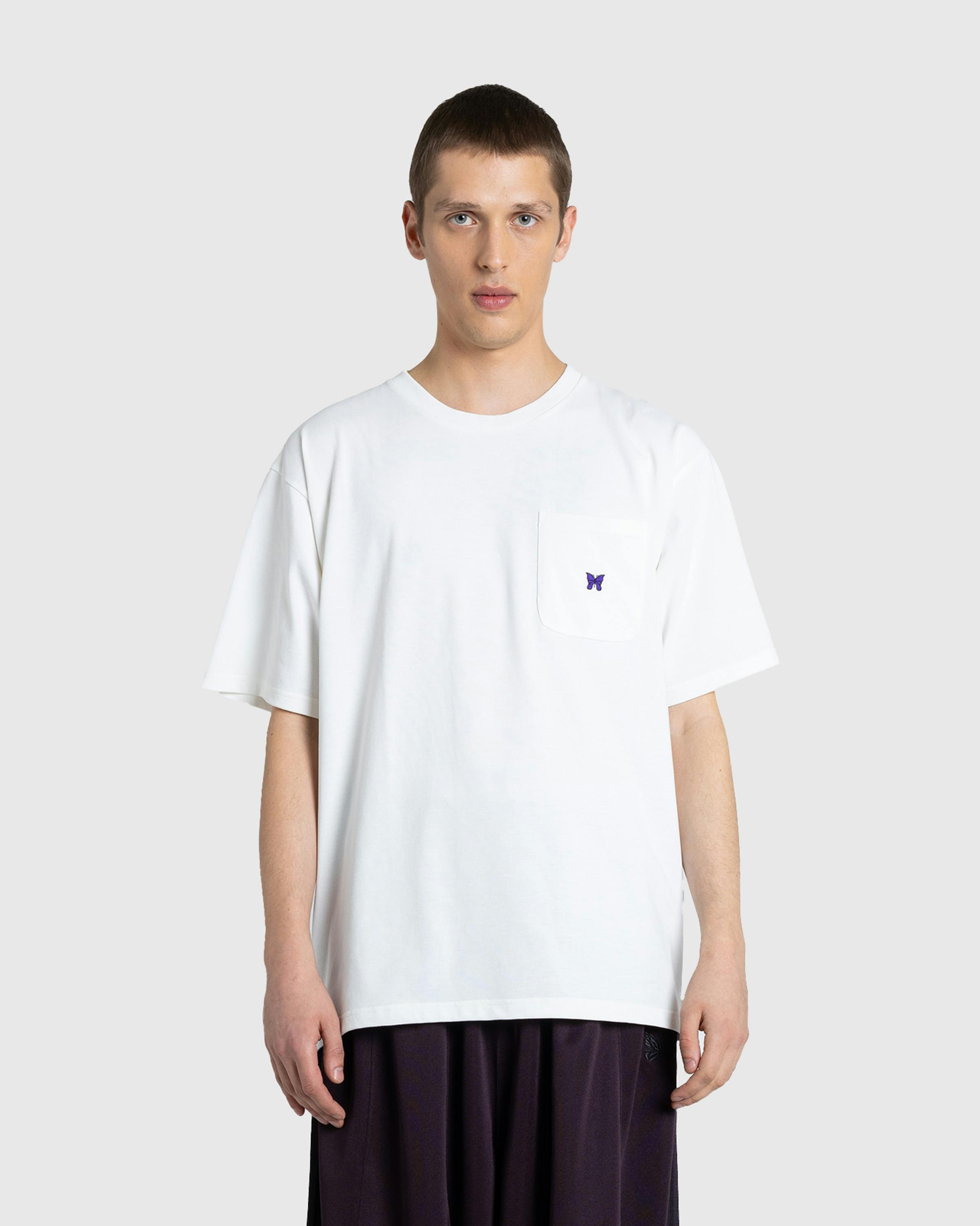 Needles – S/S Crew Neck Tee Poly Jersey White - Shortsleeve Shirts - White - Image 2