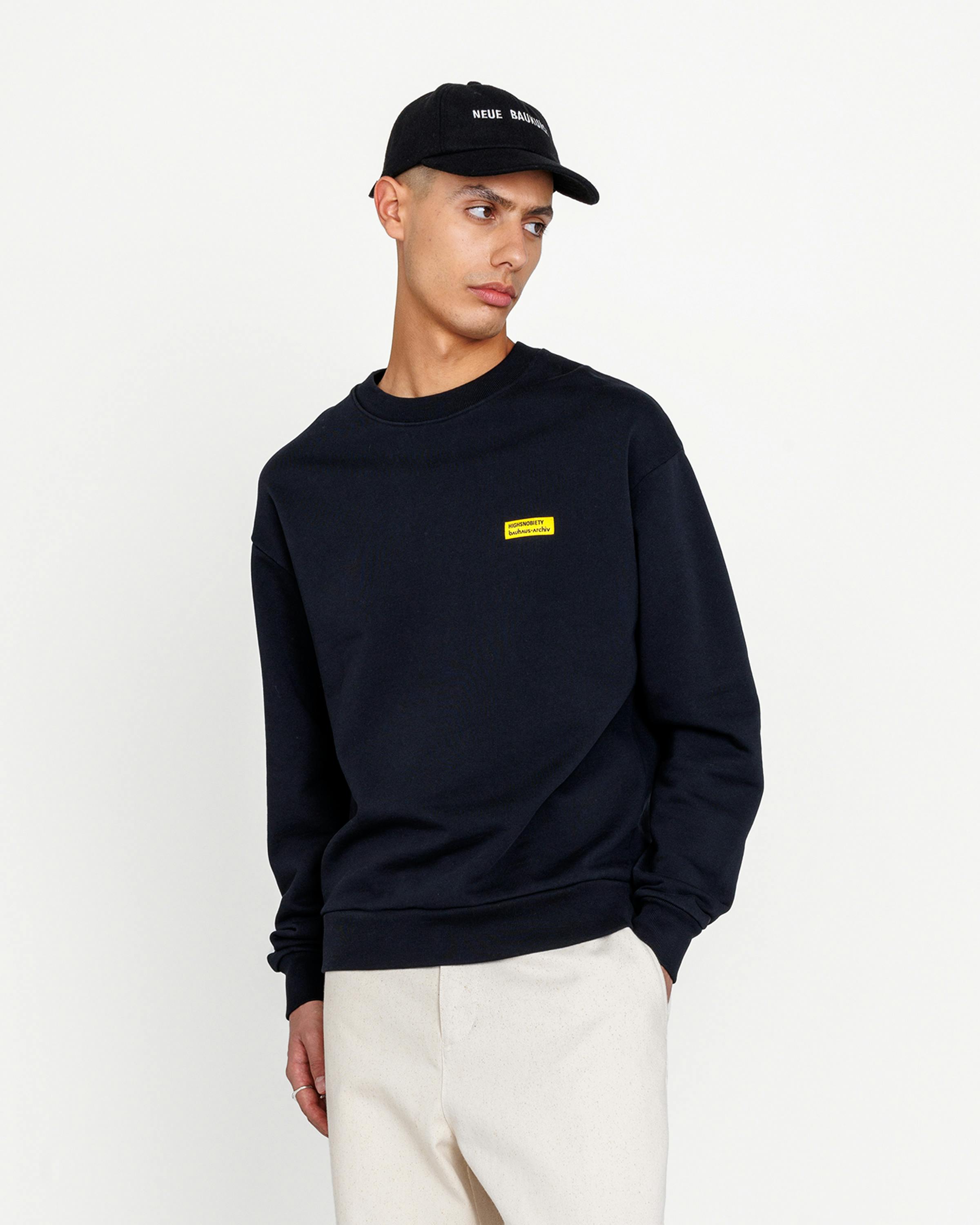 Highsnobiety x Bauhaus Archiv – Logo Crewneck Black  - Crewnecks - Black - Image 2