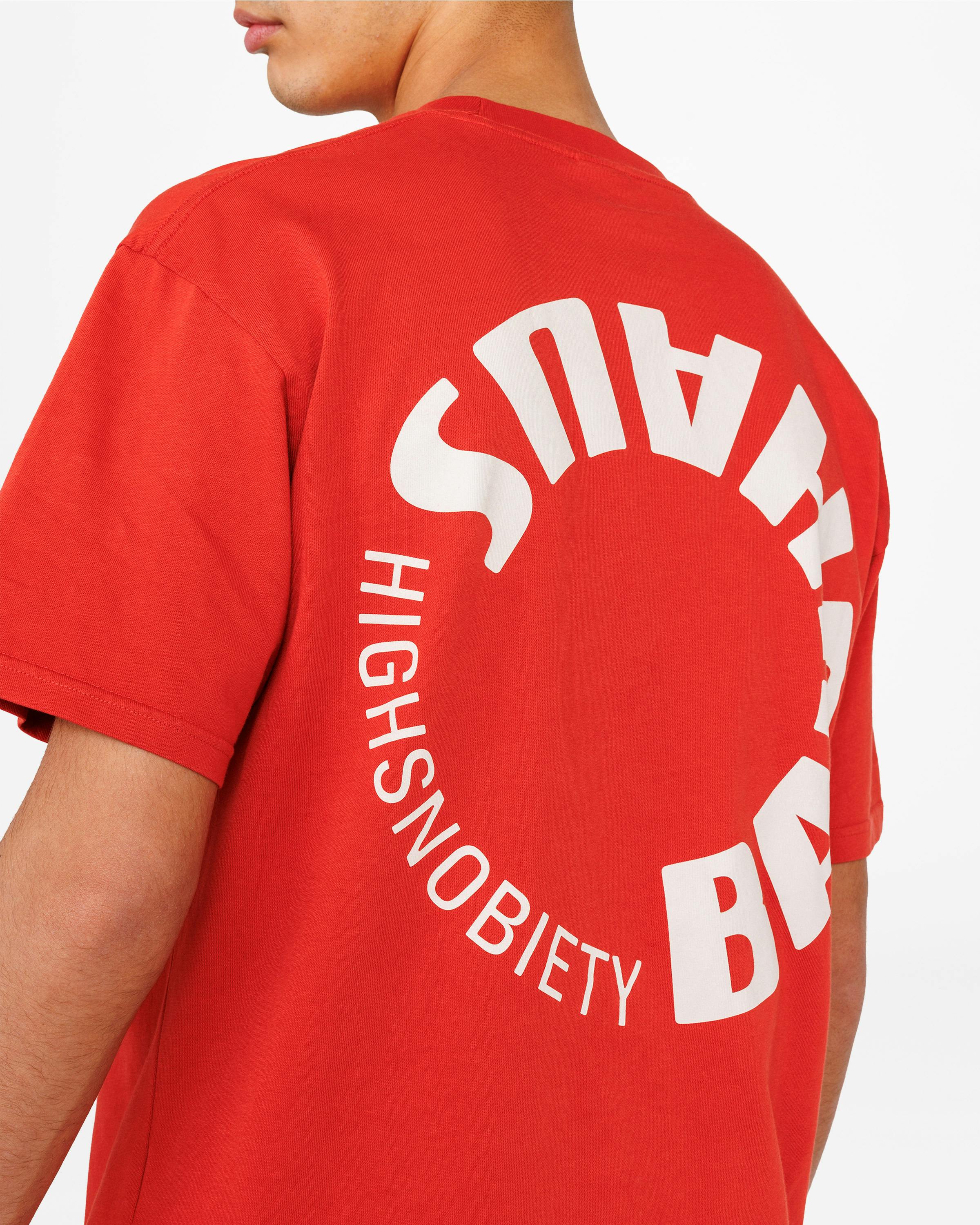 Highsnobiety x Bauhaus Archiv – Logo T-Shirt Dusty Red  - Shortsleeve Shirts - Dusty Red - Image 6