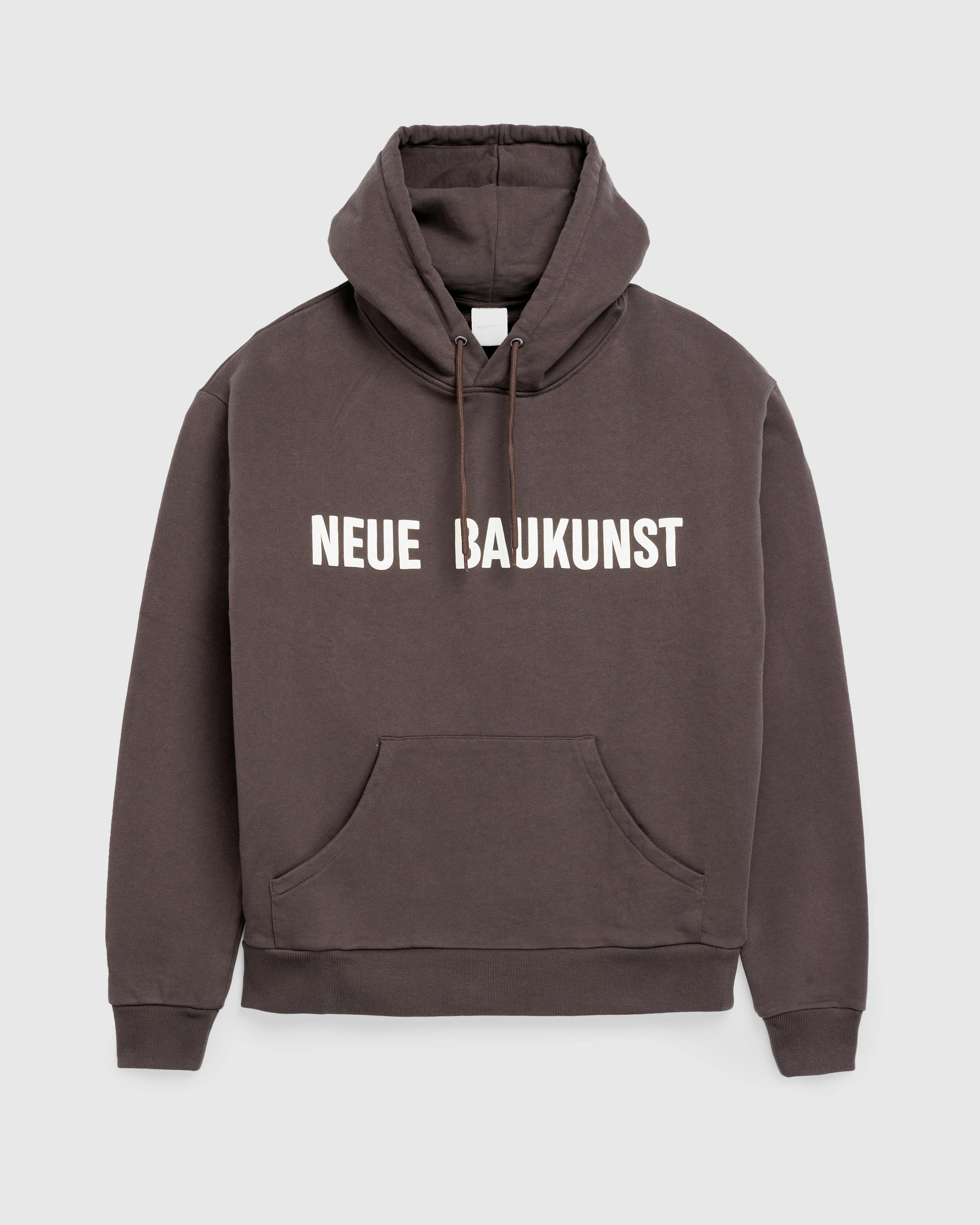 Highsnobiety x Bauhaus Archiv – Neue Baukunst Fleece Hoodie Green  - Hoodies - Dark brown - Image 1