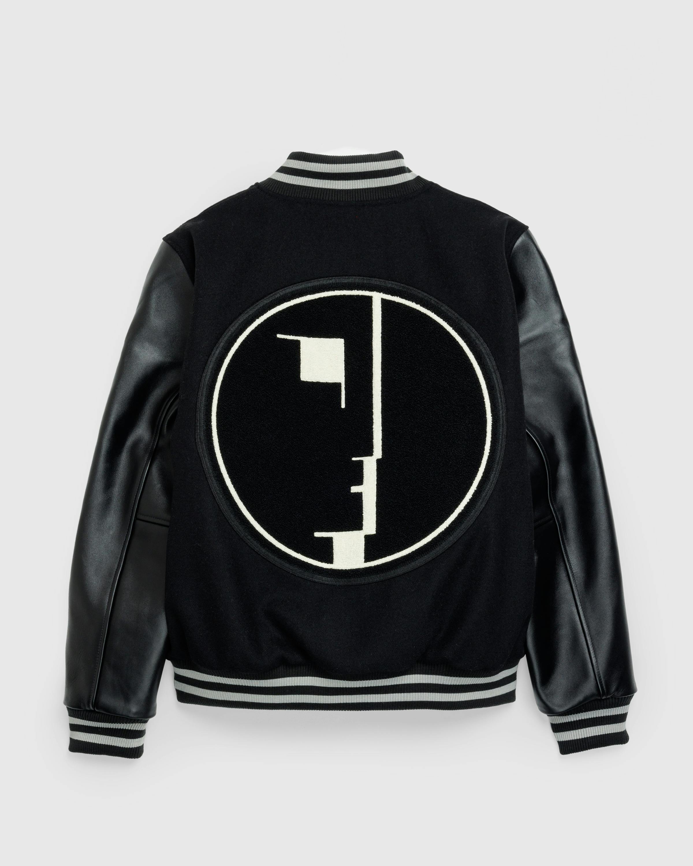 Highsnobiety x Bauhaus Archiv – Signet Varsity Jacket Black - Leather Jackets - Black - Image 1