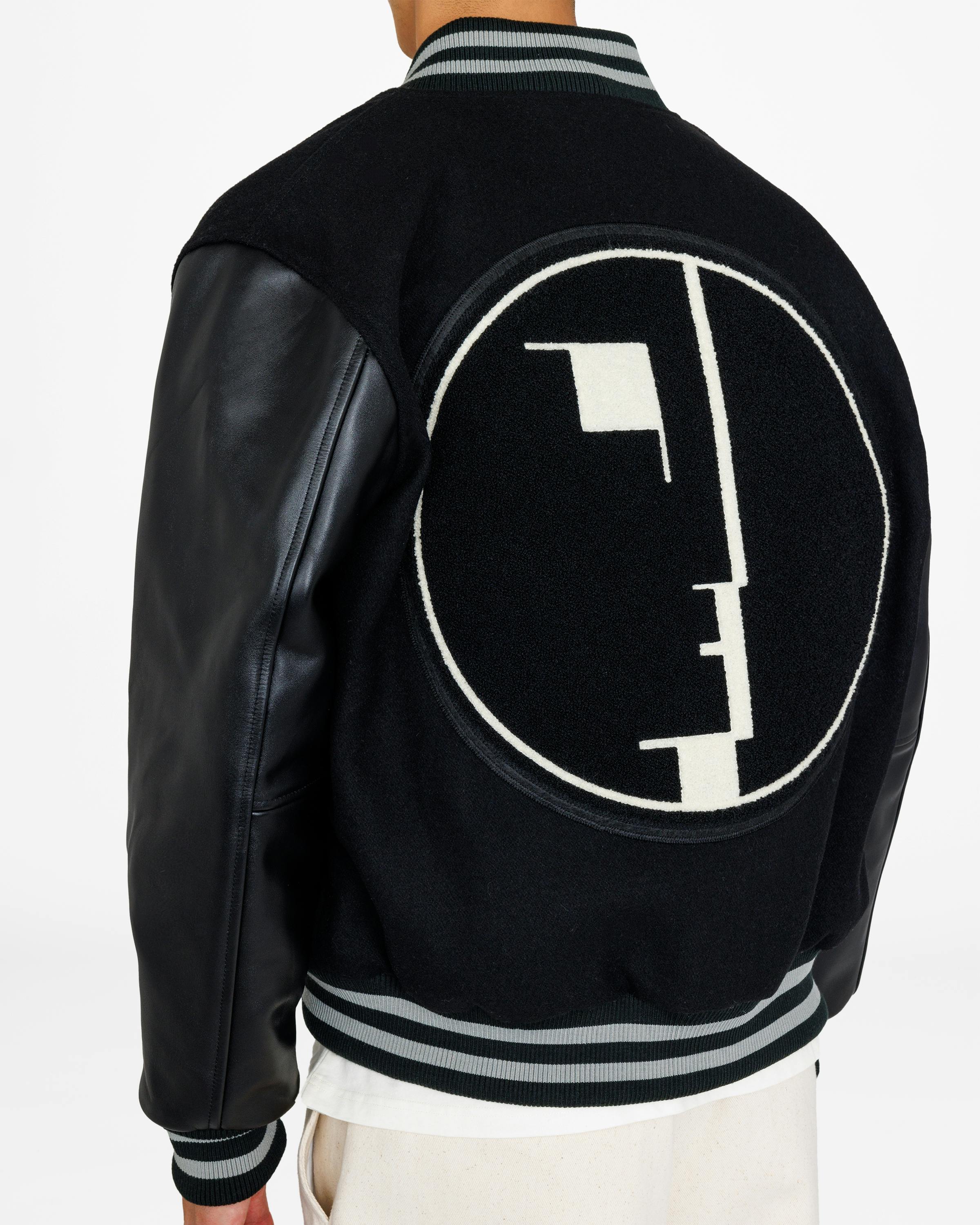 Highsnobiety x Bauhaus Archiv – Signet Varsity Jacket Black - Leather Jackets - Black - Image 10