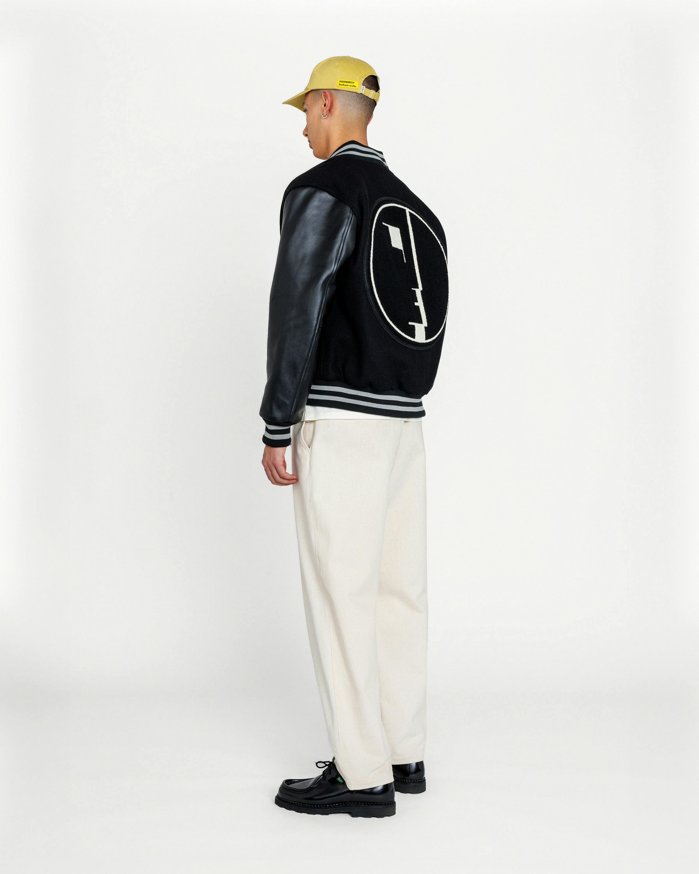 Highsnobiety x Bauhaus Archiv – Signet Varsity Jacket Black - Leather Jackets - Black - Image 6