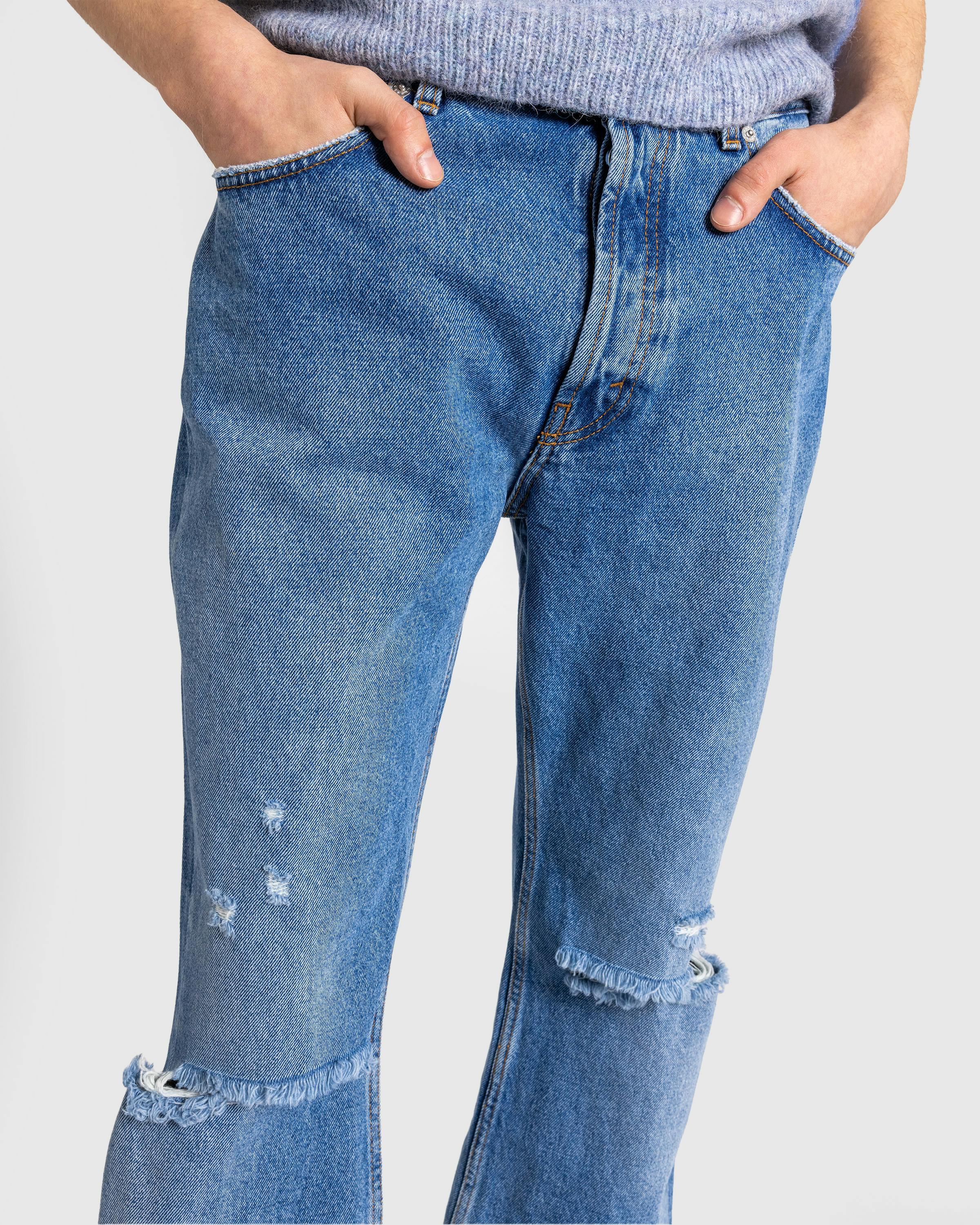 Séfr – Rider Cut Jeans Trashed Mid Blue - Denim - Blue - Image 4