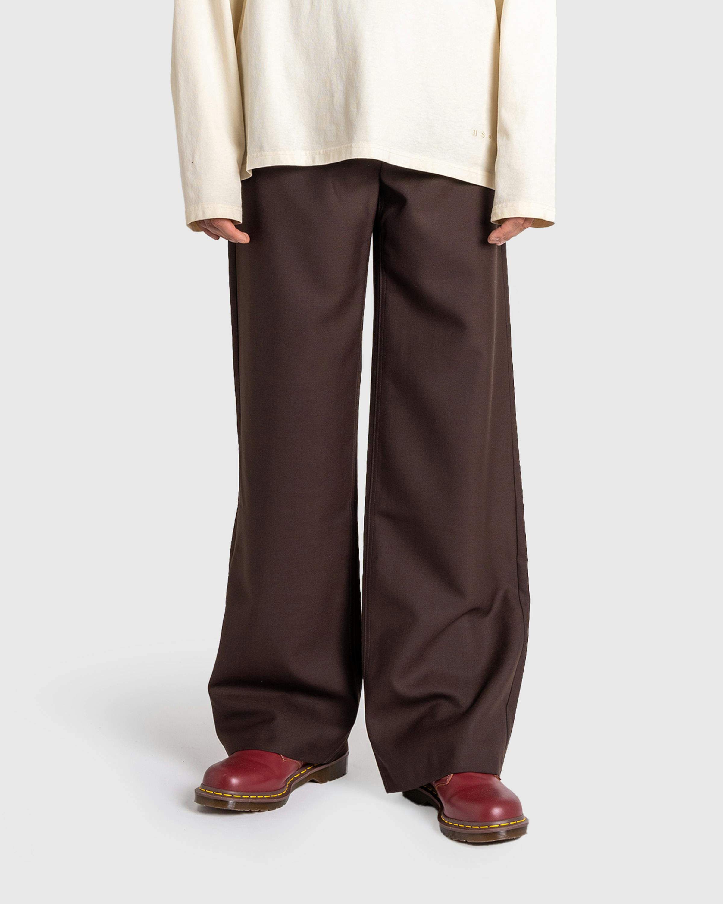 Séfr – Jiro Trouser Sludge Wool - Trousers - Brown - Image 2