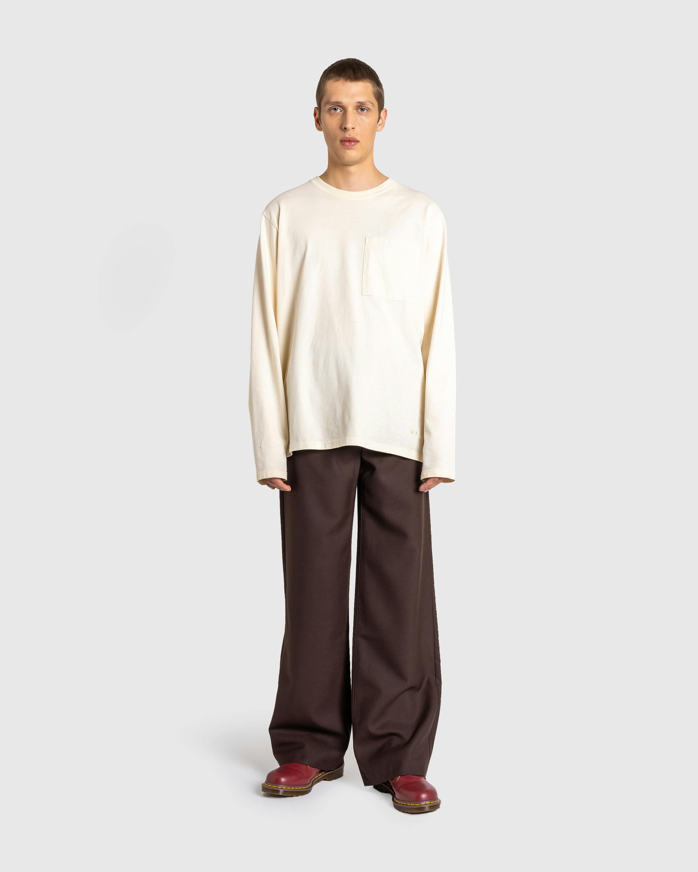 Séfr – Jiro Trouser Sludge Wool - Trousers - Brown - Image 3