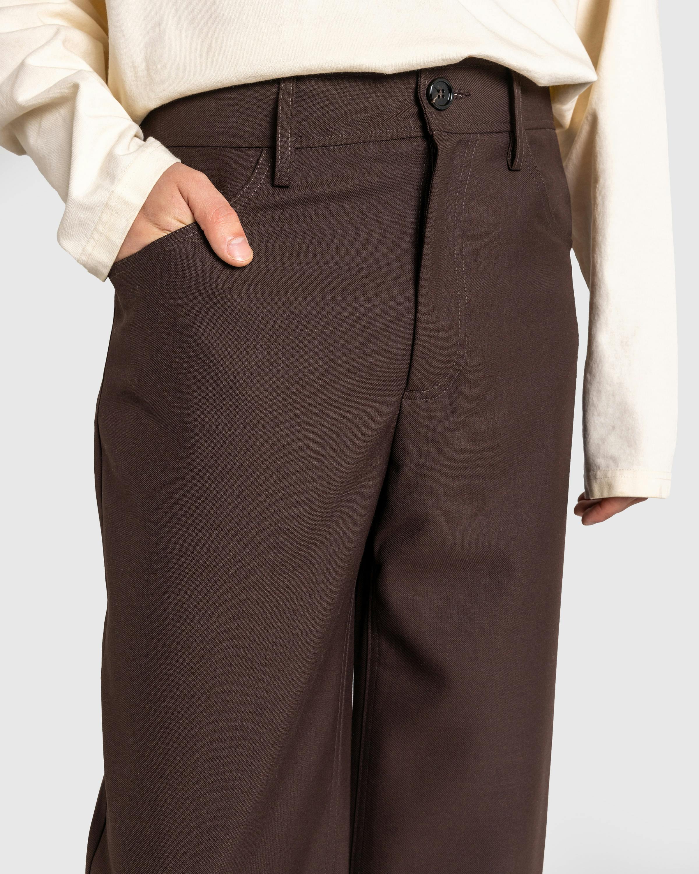 Séfr – Jiro Trouser Sludge Wool - Trousers - Brown - Image 4