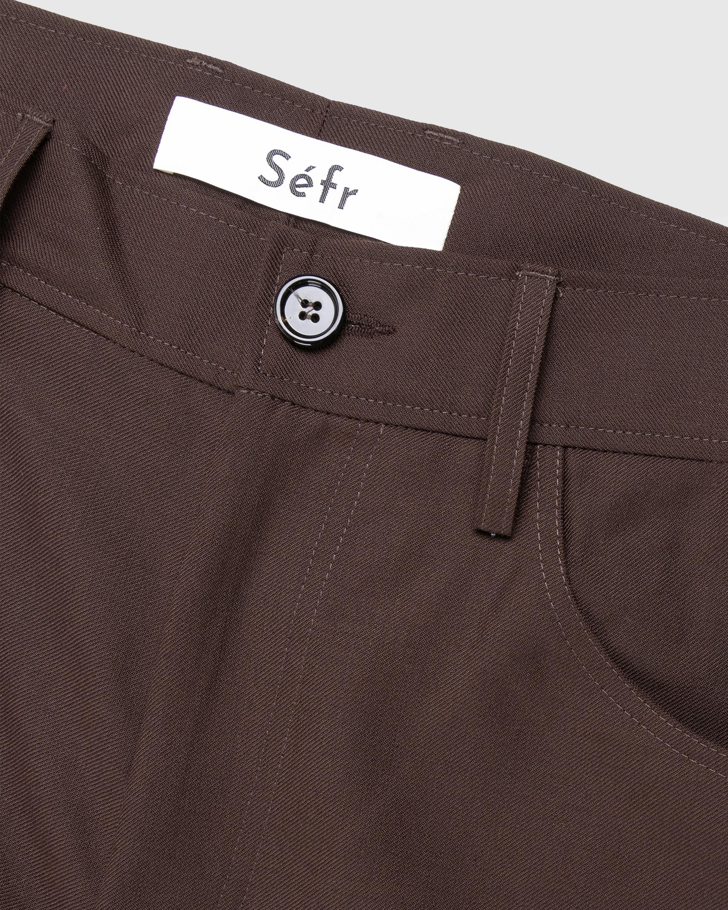 Séfr – Jiro Trouser Sludge Wool - Trousers - Brown - Image 5